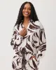 Contrast Oversize Button Down - Moroccan Palm Print sold by Bella Dahl