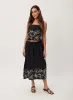 Ladder Trim Midi Skirt - Black sold by Bella Dahl