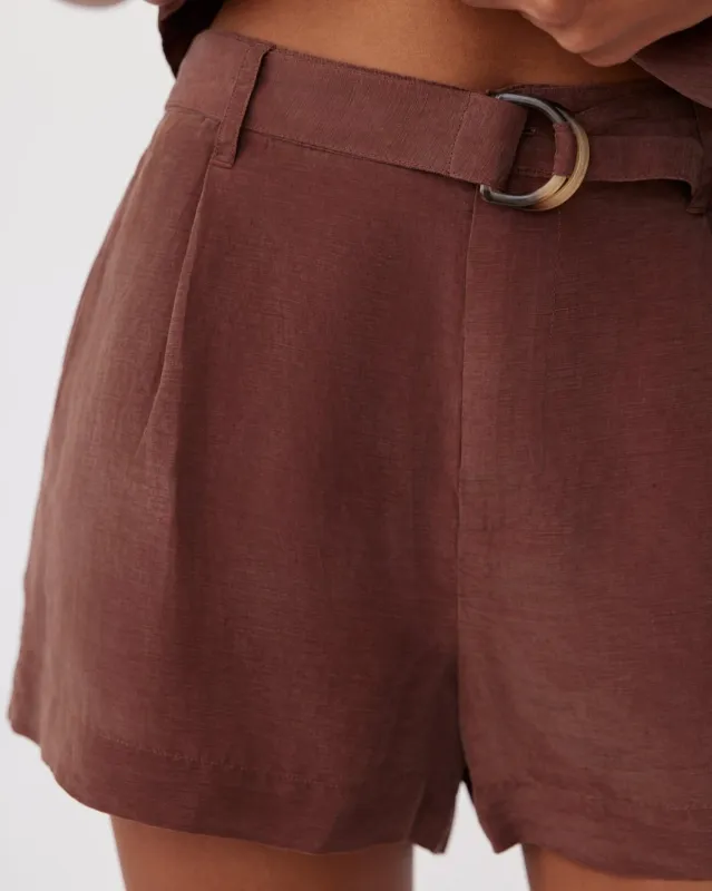 D-Ring Sash Belt Short - Casablanca Brown sold by Bella Dahl