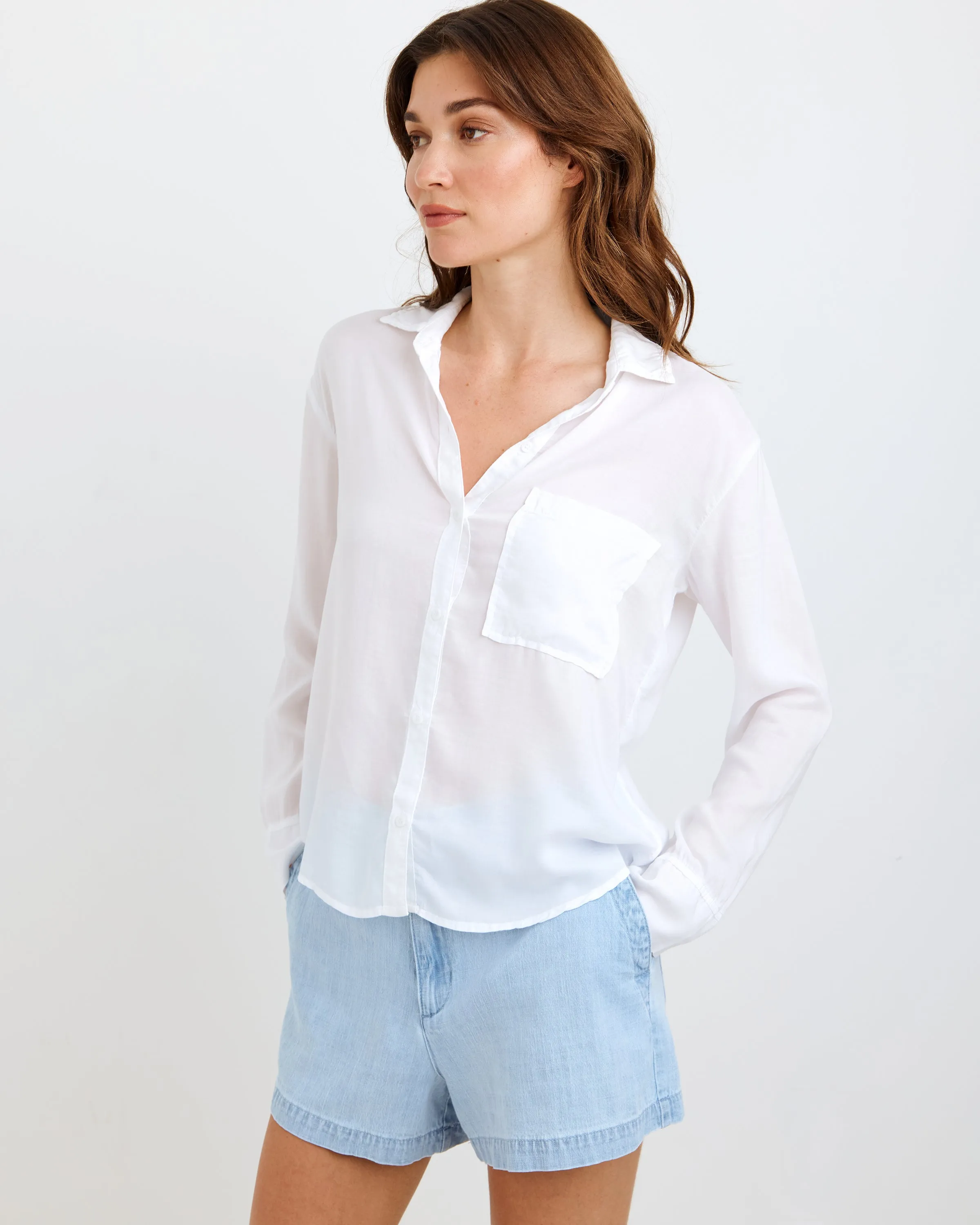 Boxy Button Down - White sold by Bella Dahl product image thumbnail 3
