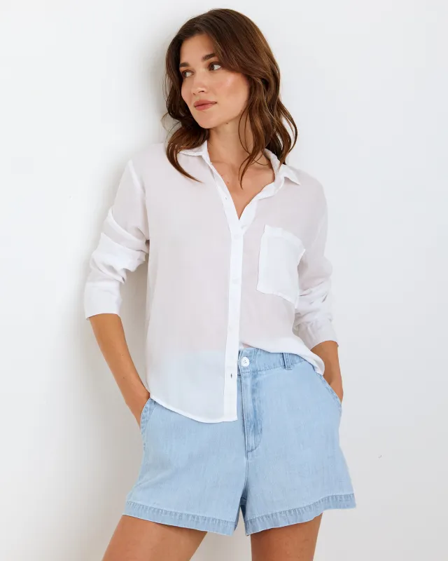 Boxy Button Down - White sold by Bella Dahl