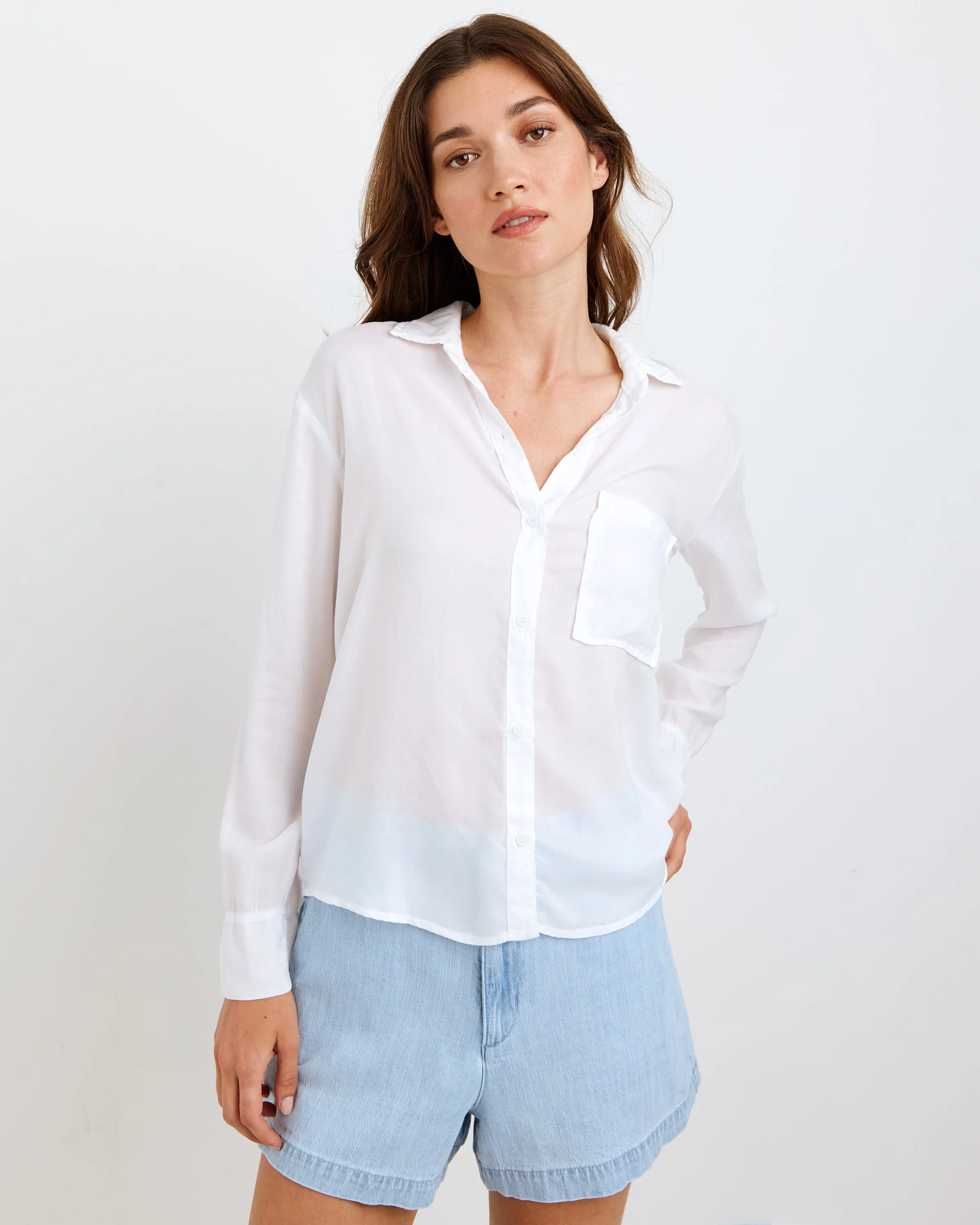 Boxy Button Down - White sold by Bella Dahl product image thumbnail 2