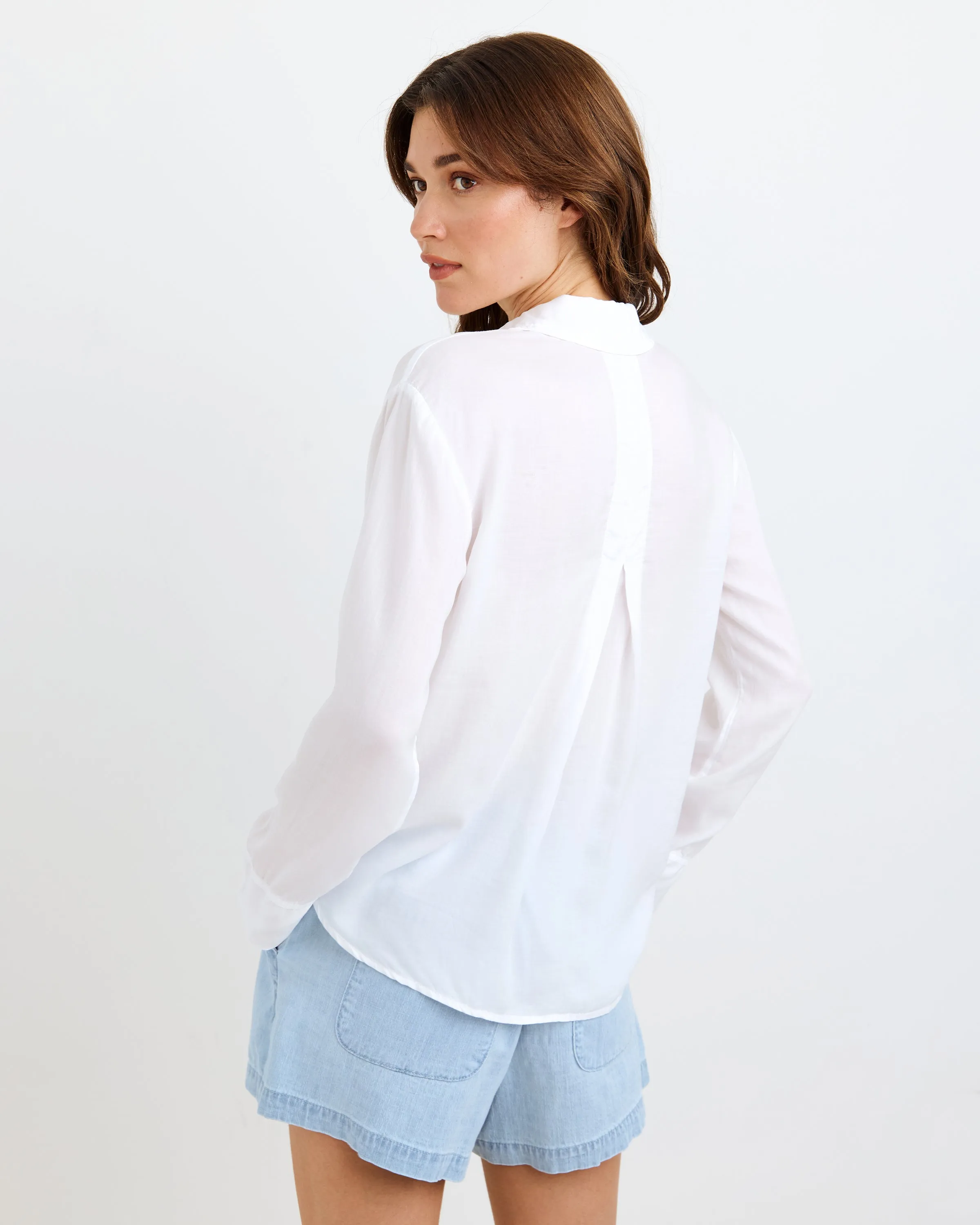 Boxy Button Down - White sold by Bella Dahl product image thumbnail 4