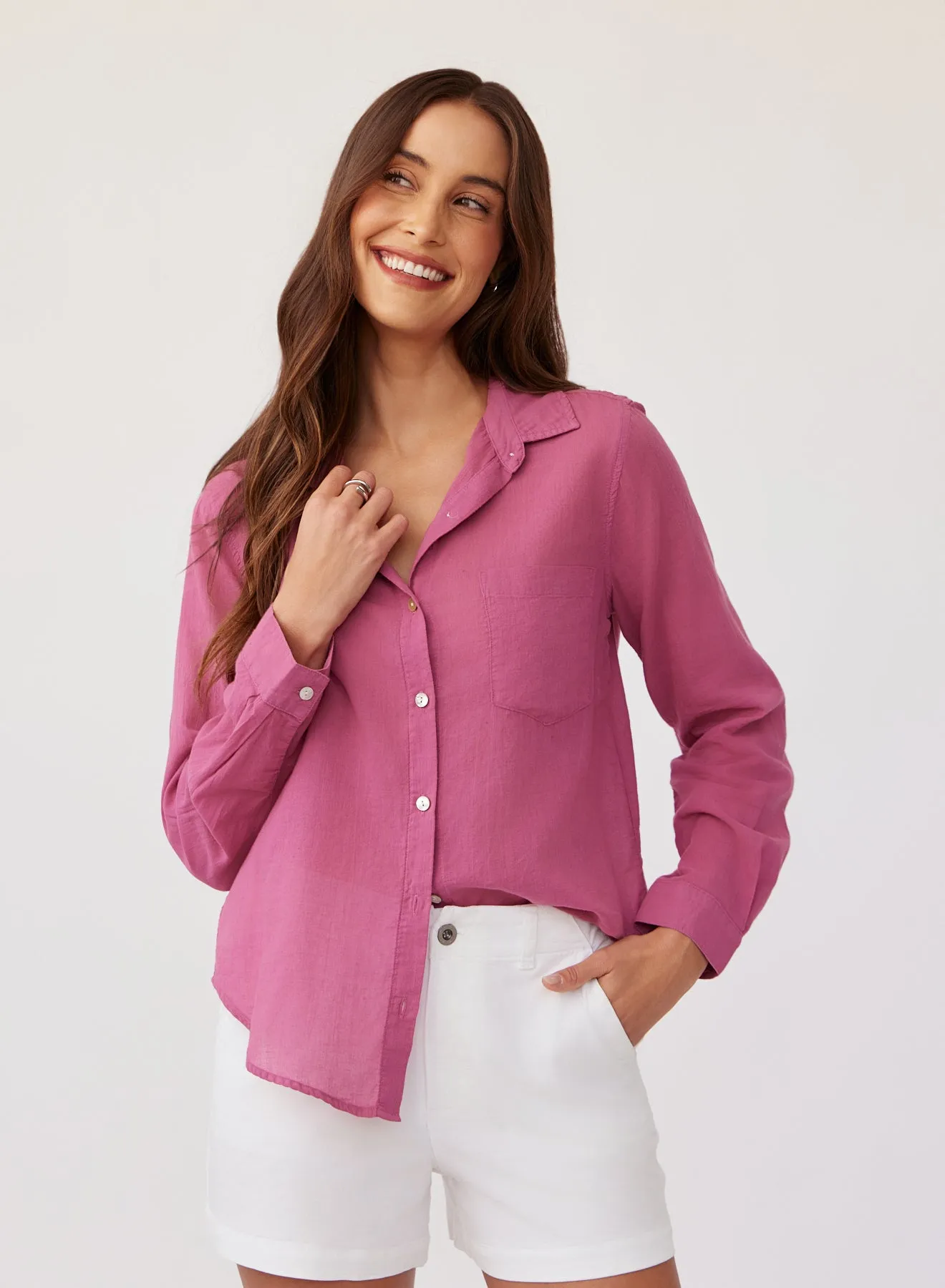 Pocket Button Down - Amethyst Rose sold by Bella Dahl product image thumbnail 2
