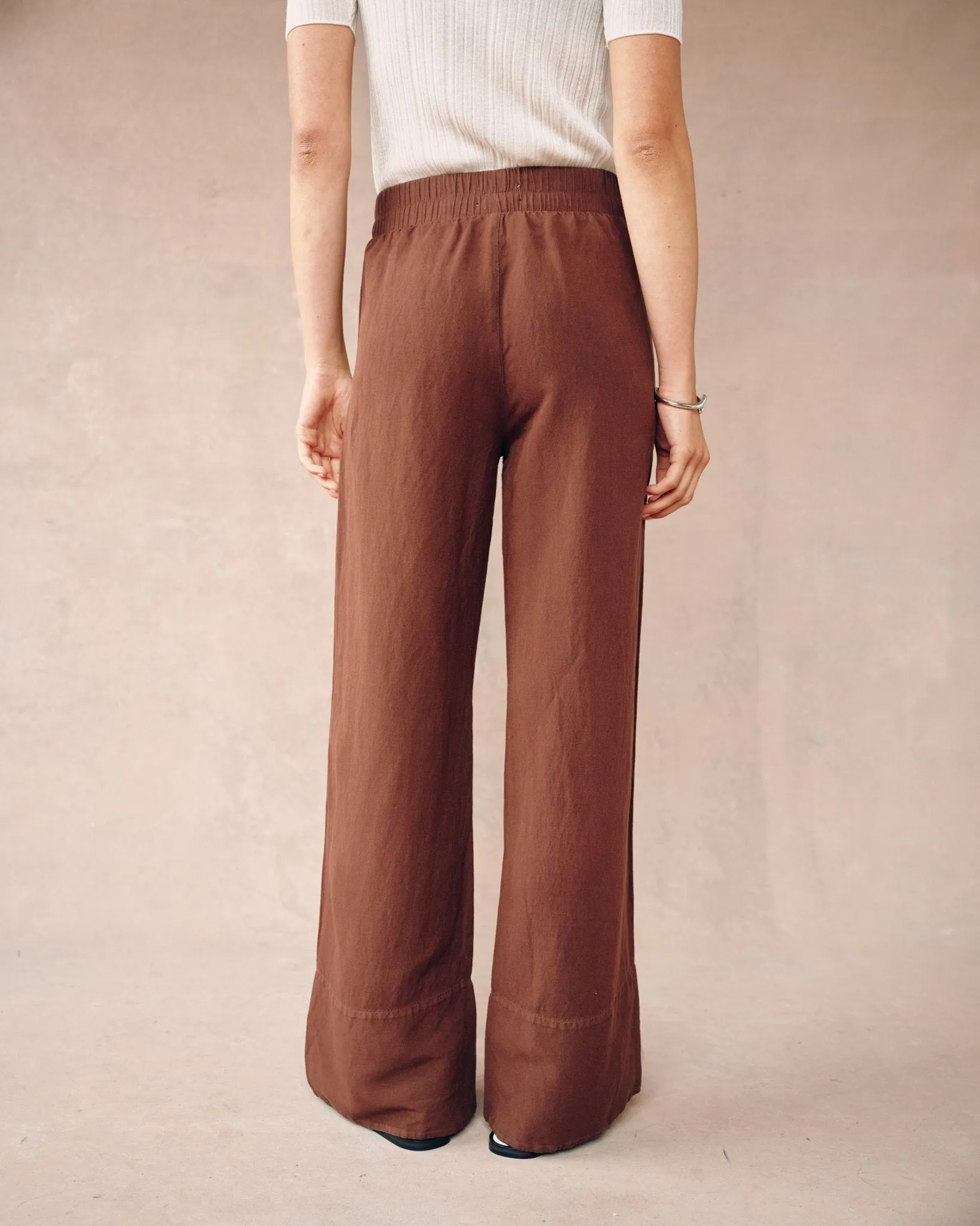 Wide Leg Pant - Henna Brown sold by Bella Dahl product image thumbnail 4