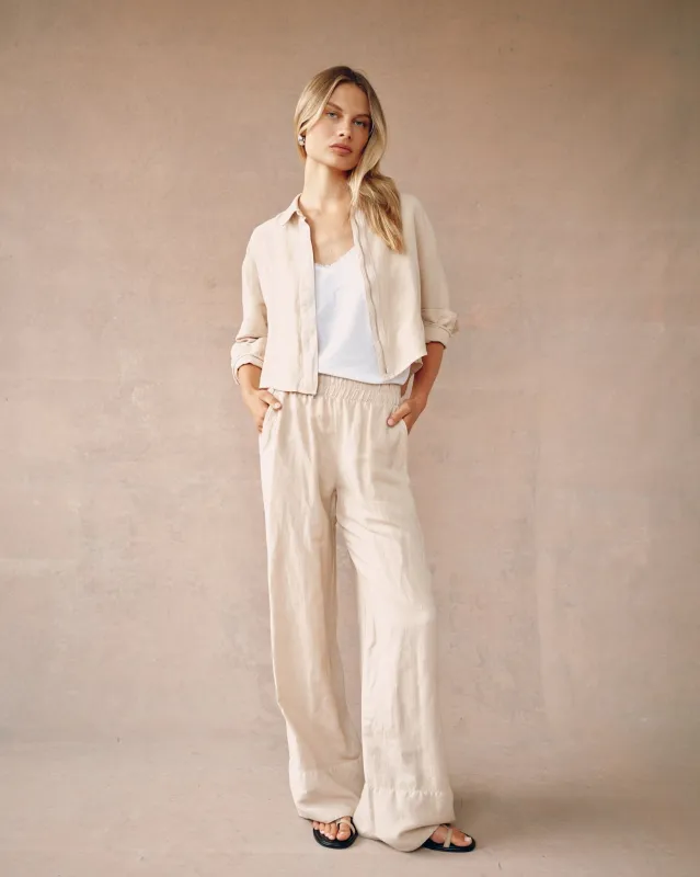Wide Leg Pant- Moroccan Sand sold by Bella Dahl