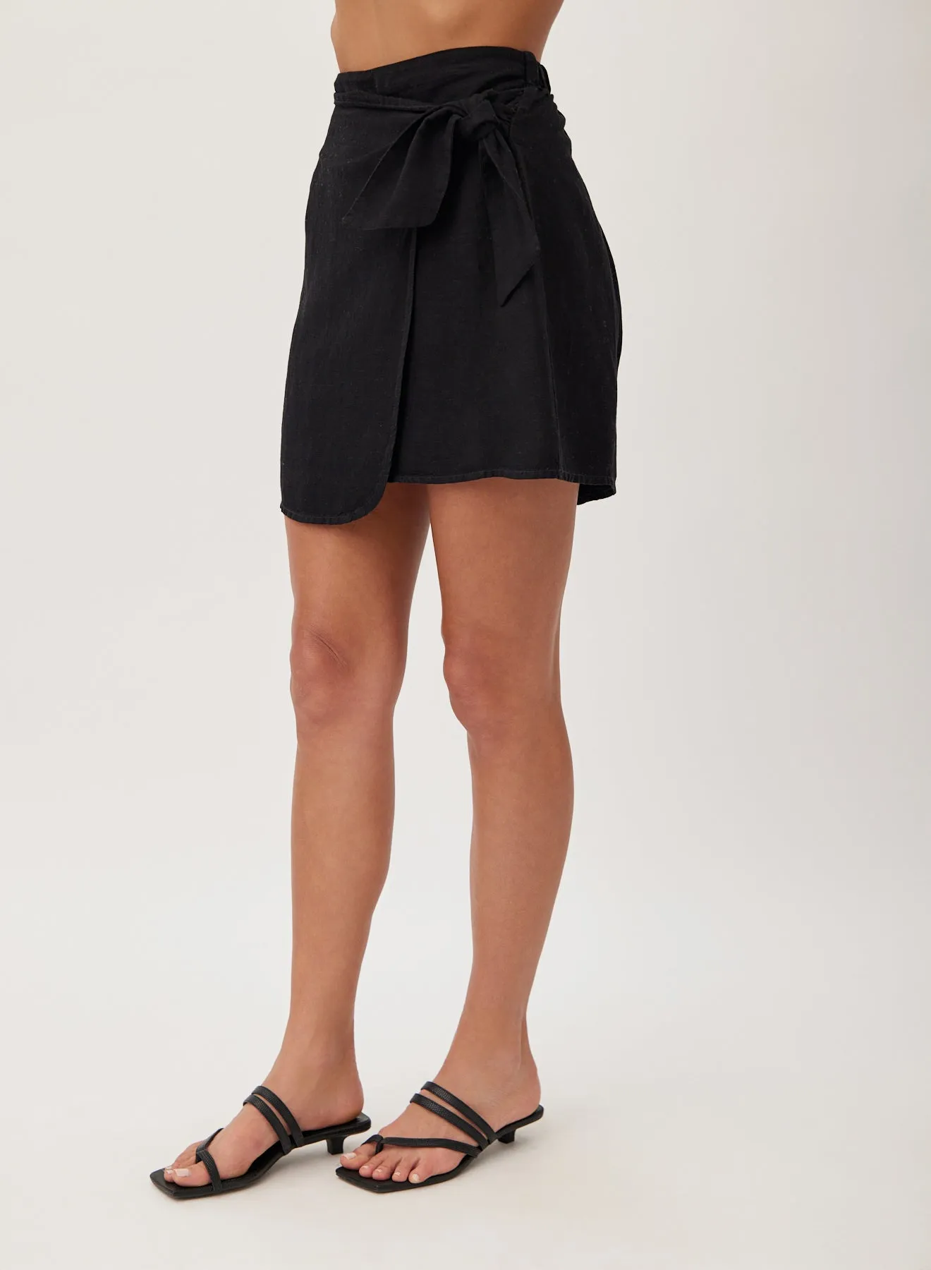 Wrap Sarong Mini Skirt - Black sold by Bella Dahl product image thumbnail 3