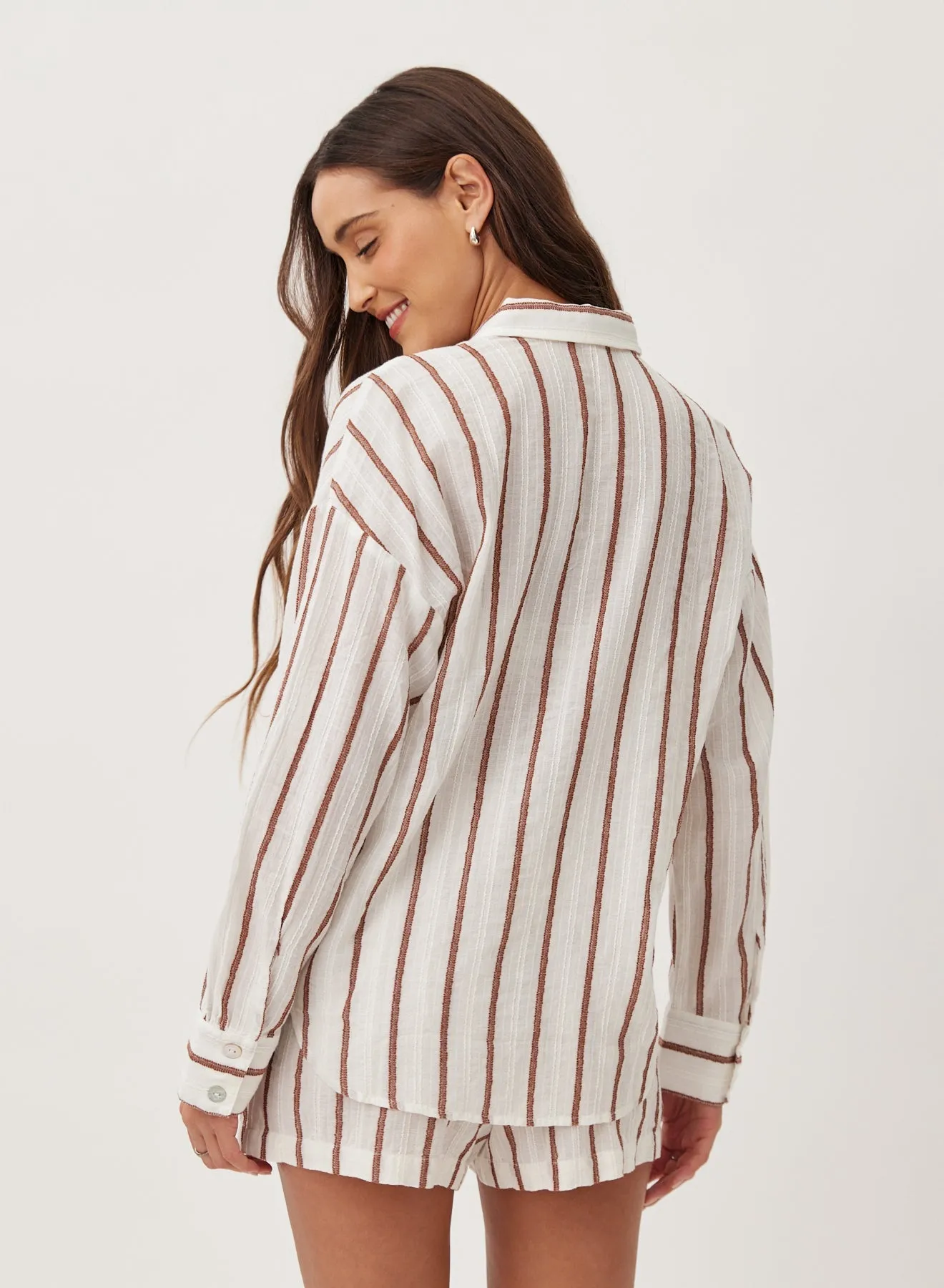 Oversize Clean Shirt - Sienna Stripe sold by Bella Dahl product image thumbnail 3