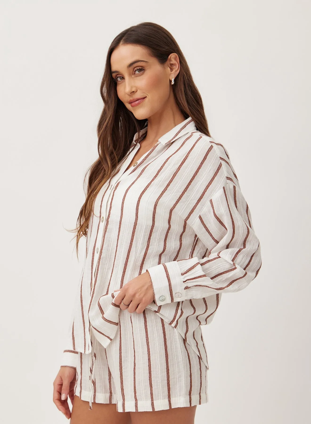 Oversize Clean Shirt - Sienna Stripe sold by Bella Dahl product image thumbnail 2