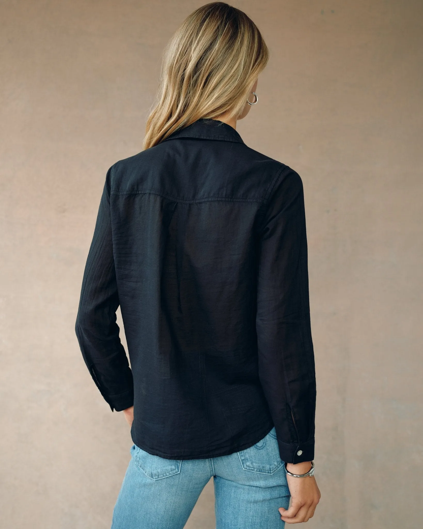 Pocket Button Down - Black sold by Bella Dahl product image thumbnail 5