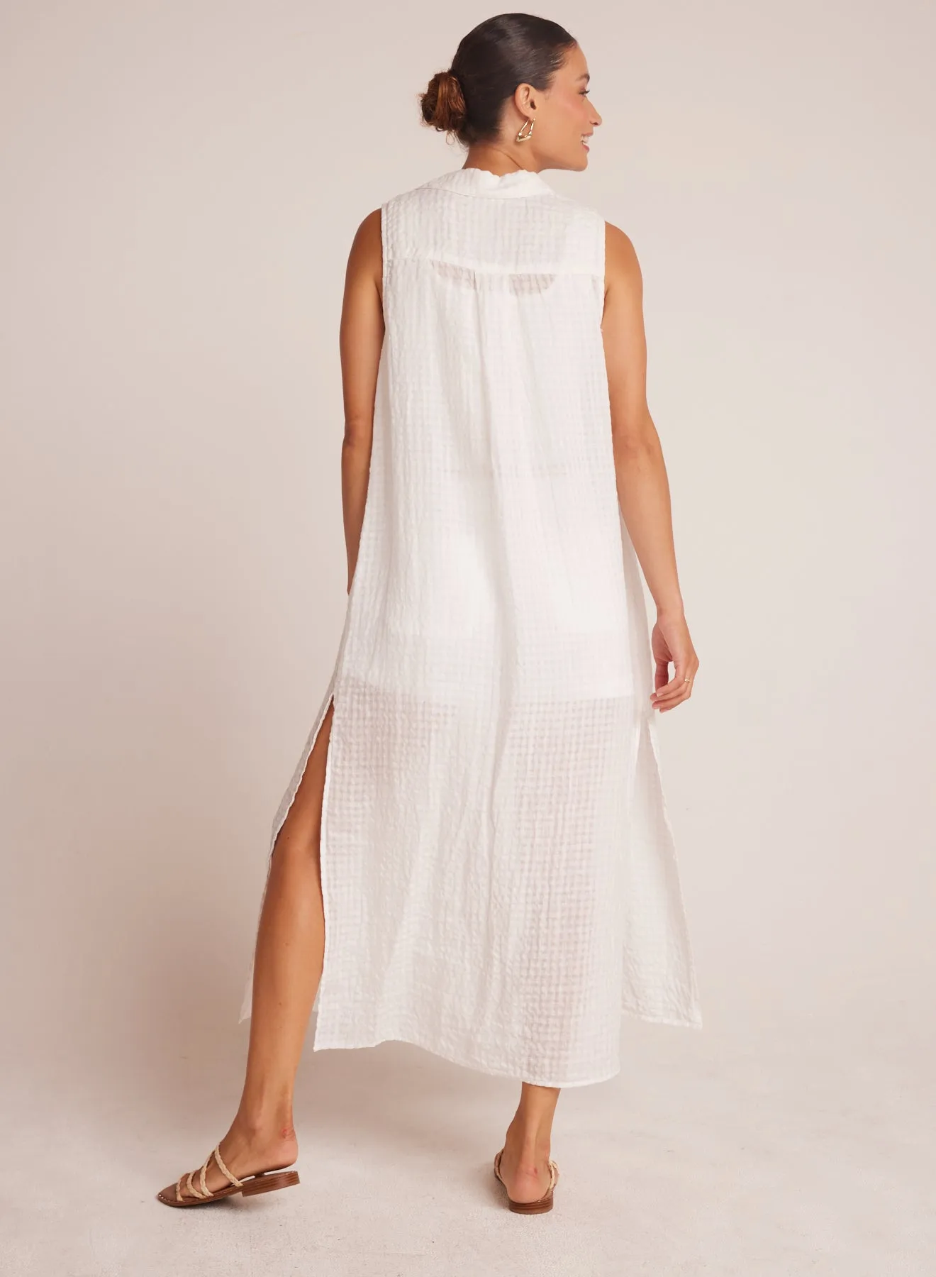 Side Slit Duster Dress - White sold by Bella Dahl product image thumbnail 3