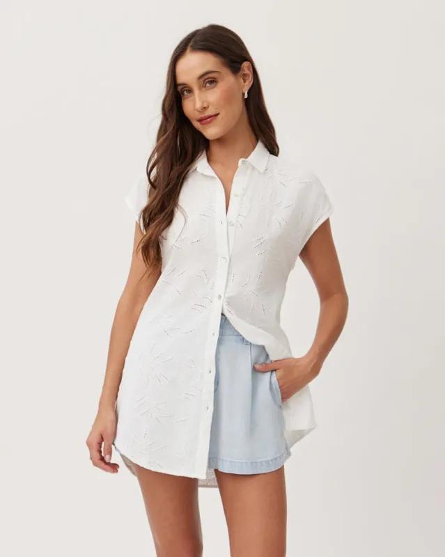 Easy Cap Sleeve Tunic - White sold by Bella Dahl