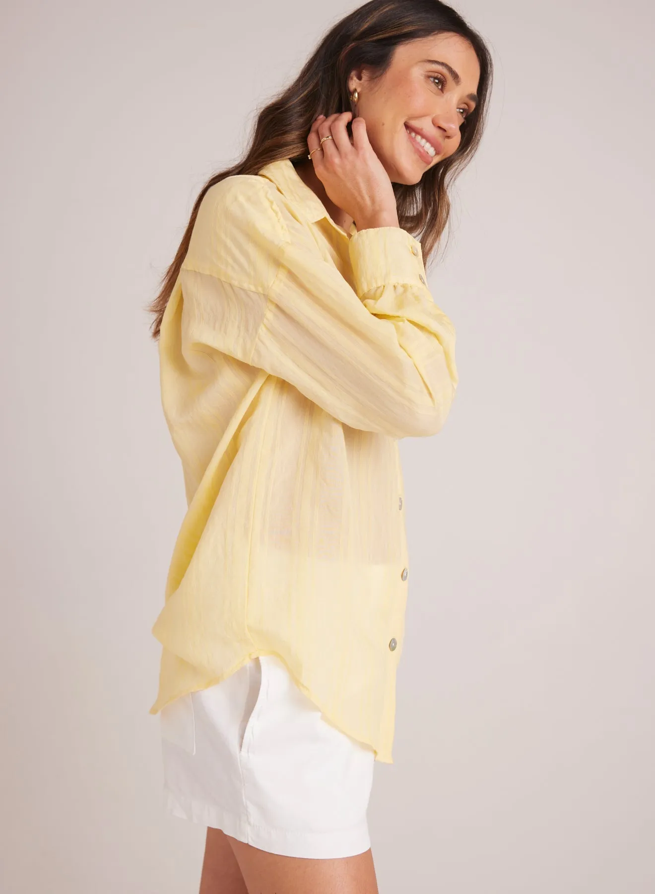 Boyfriend Button Down - Citron Yellow sold by Bella Dahl product image thumbnail 3