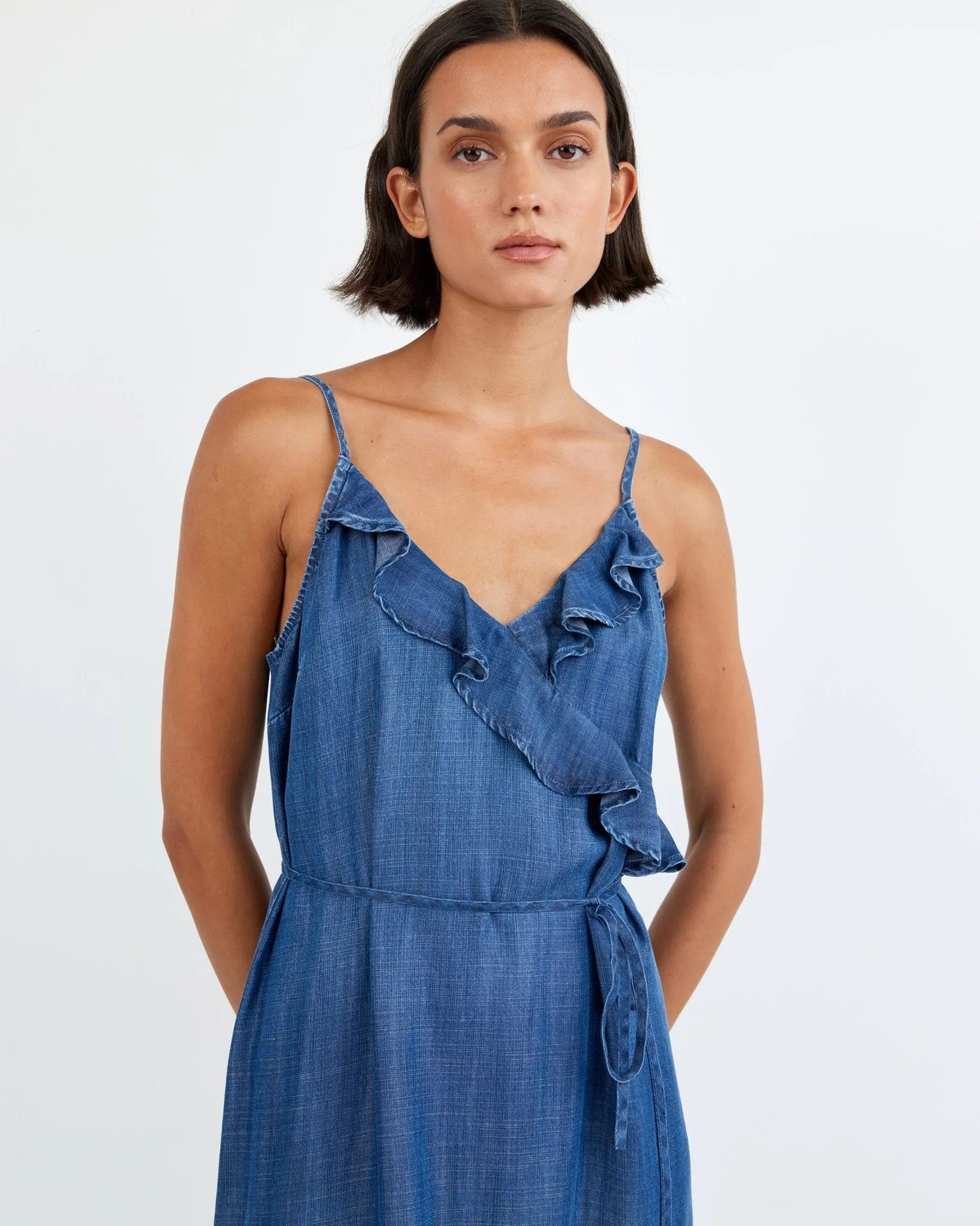 Ruffle Cami Midi Dress - Moonlit Wash sold by Bella Dahl product image thumbnail 2