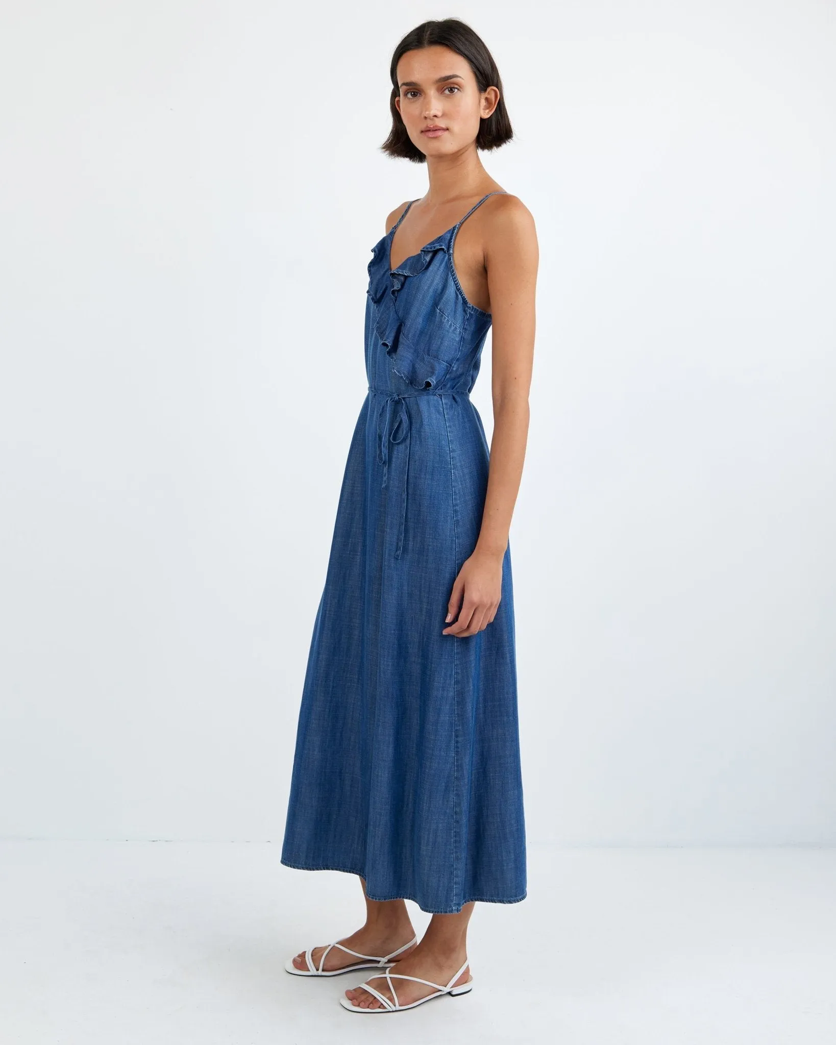 Ruffle Cami Midi Dress - Moonlit Wash sold by Bella Dahl product image thumbnail 3