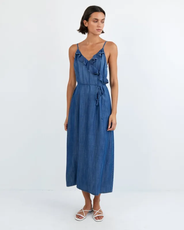 Ruffle Cami Midi Dress - Moonlit Wash sold by Bella Dahl