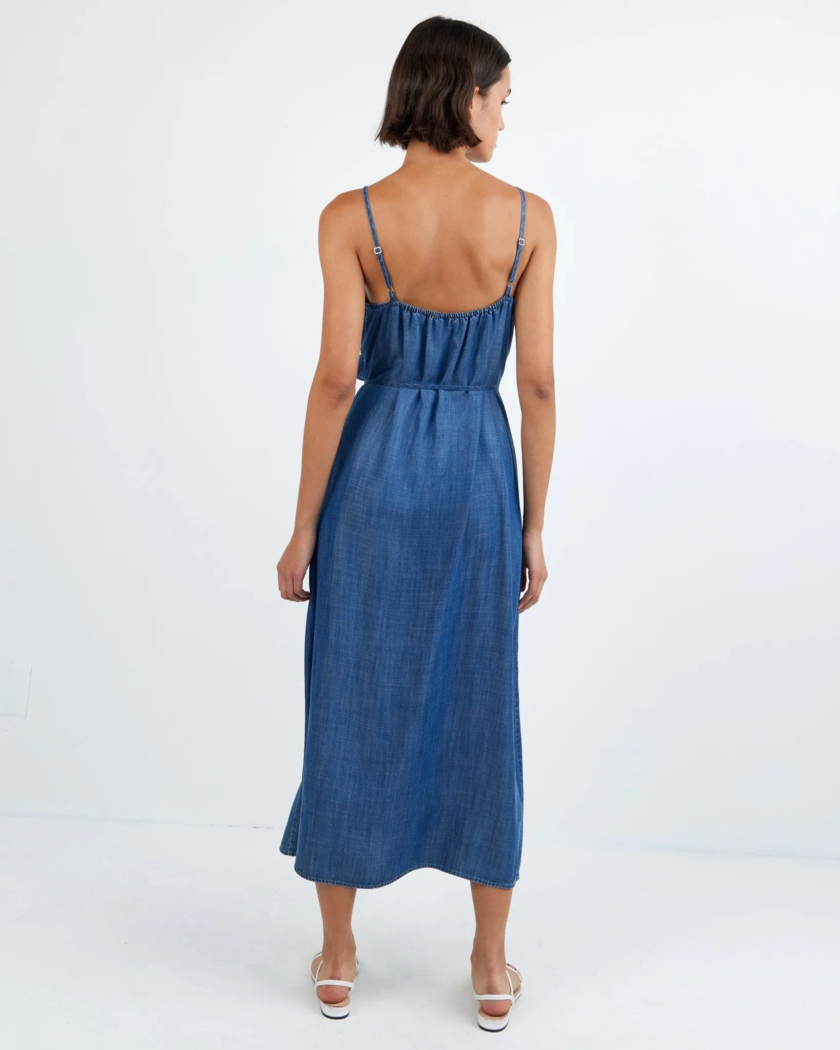 Ruffle Cami Midi Dress - Moonlit Wash sold by Bella Dahl product image thumbnail 4