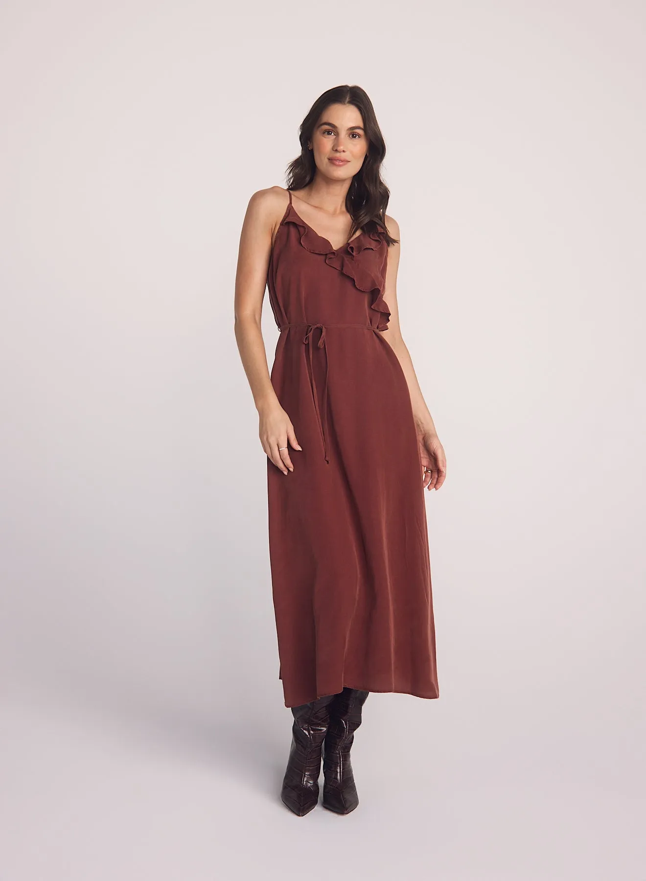 Ruffle Cami Midi Dress - Harvest Red sold by Bella Dahl product image thumbnail 2