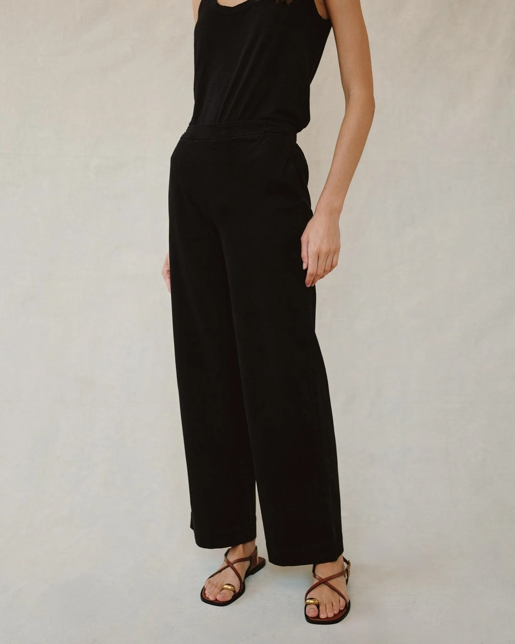 Catalina Clean Front Wide Leg Pant - Black sold by Bella Dahl product image thumbnail 3