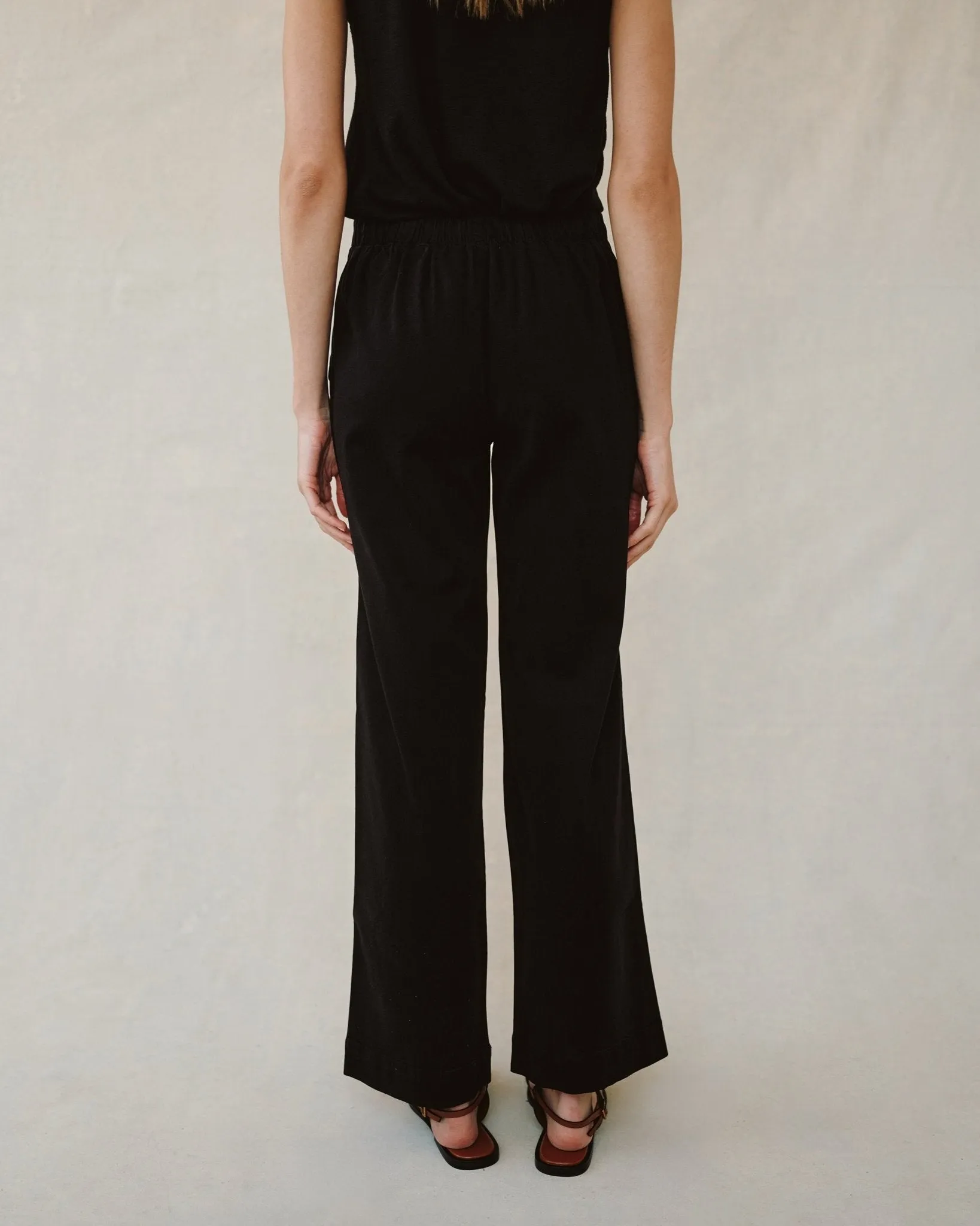 Catalina Clean Front Wide Leg Pant - Black sold by Bella Dahl product image thumbnail 5