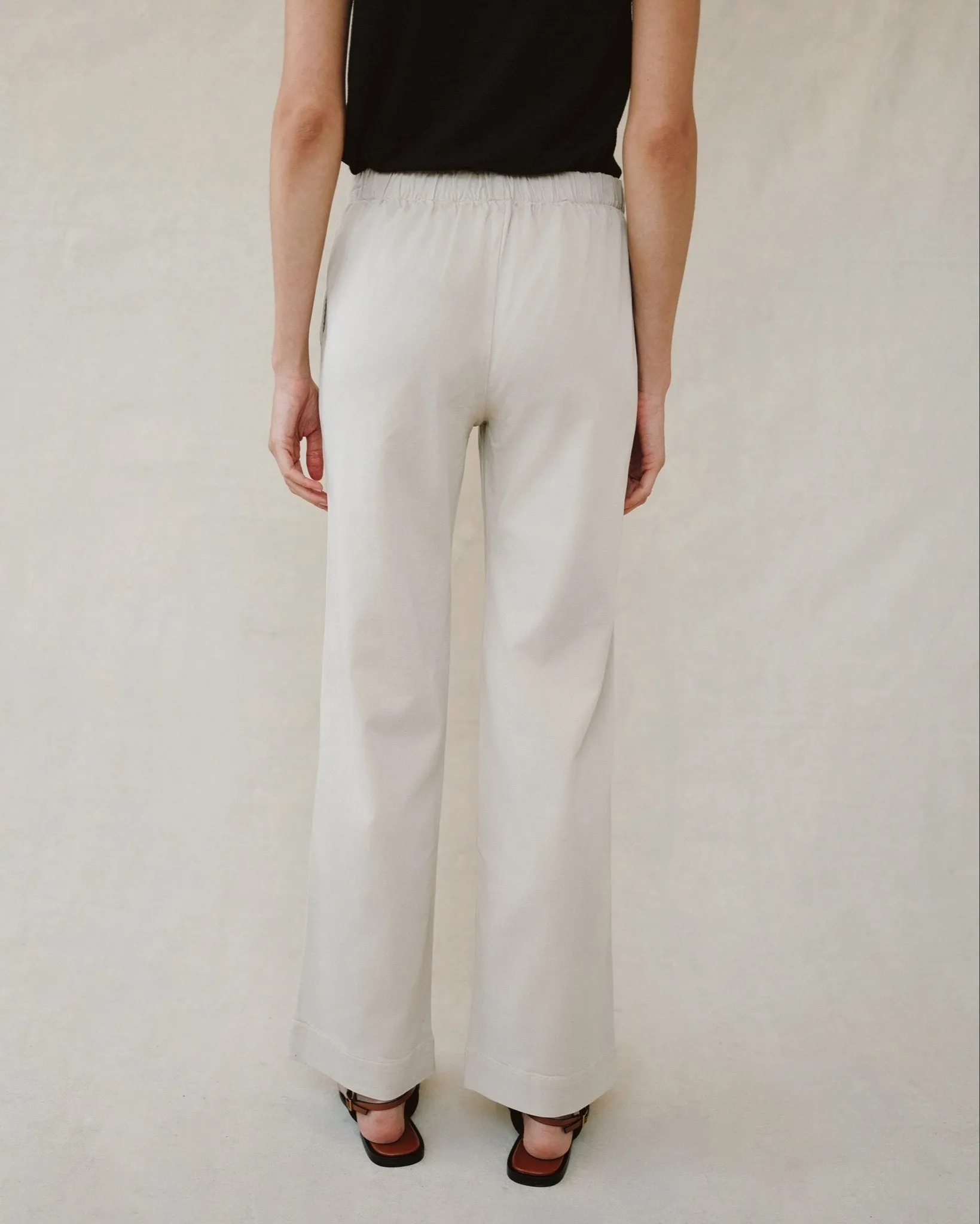 Catalina Clean Front Wide Leg Pant - Ivory Stone sold by Bella Dahl product image thumbnail 4