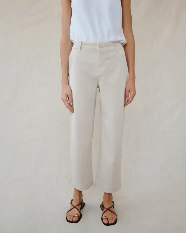 Saige Wide Leg Crop - Ivory Stone sold by Bella Dahl