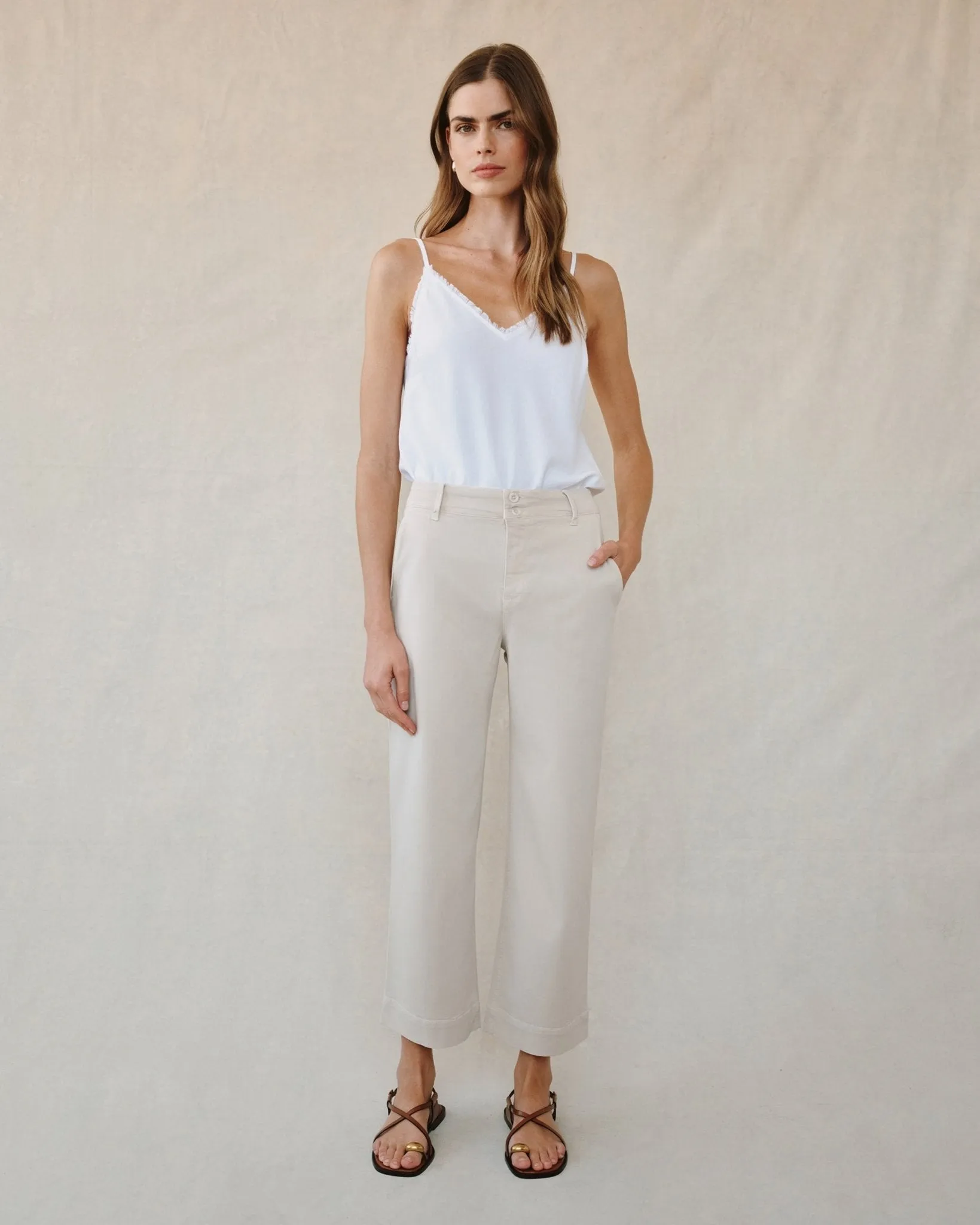 Saige Wide Leg Crop - Ivory Stone sold by Bella Dahl product image thumbnail 2