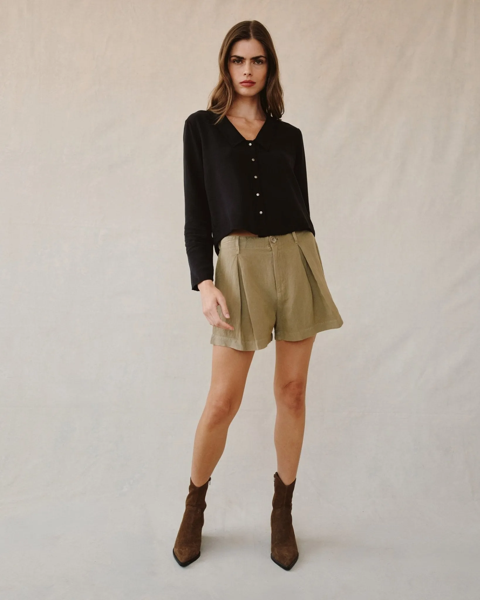 Oversized Collar Shirt - Black sold by Bella Dahl product image thumbnail 2