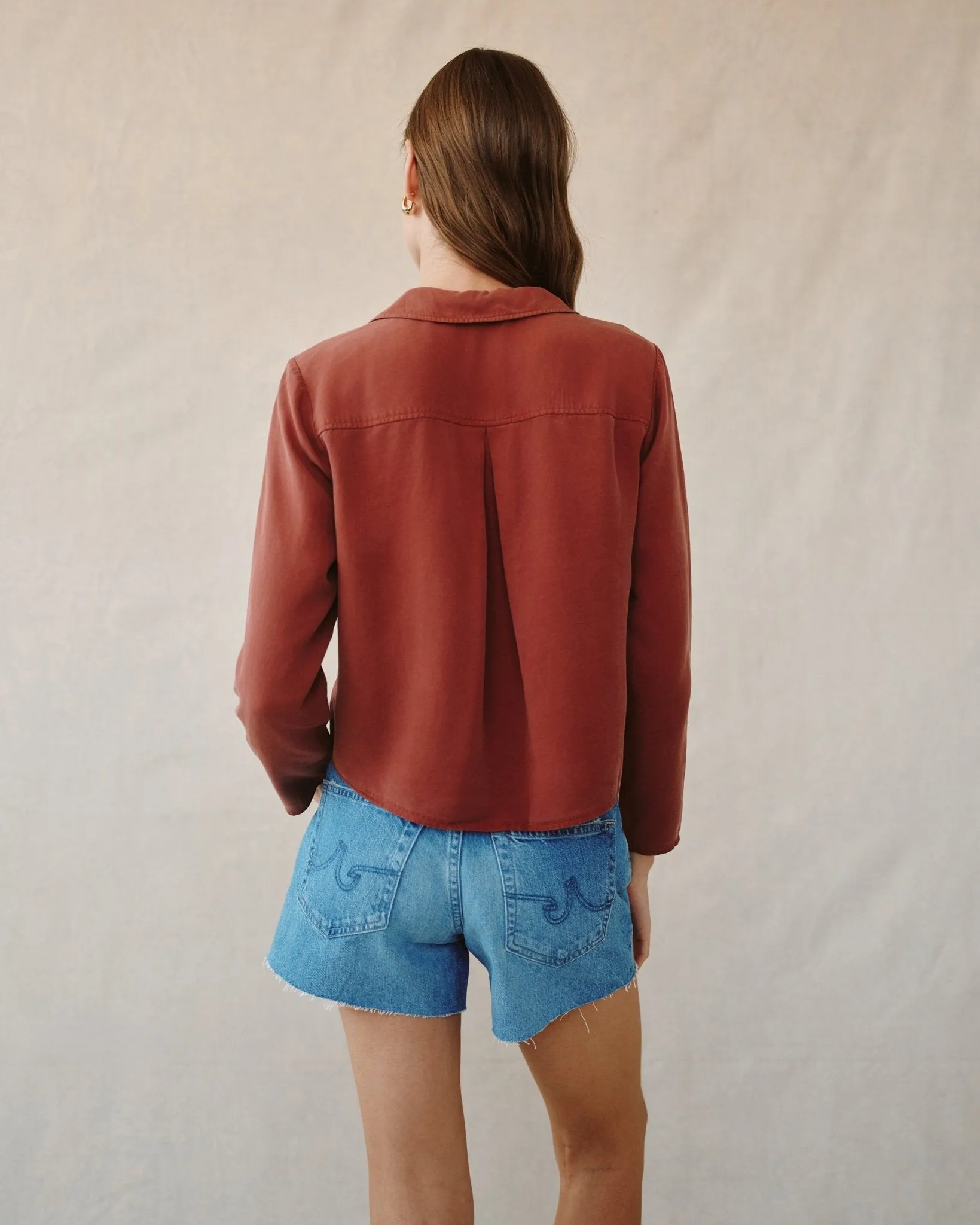 Oversized Collar Shirt - Harvest Red sold by Bella Dahl product image thumbnail 4