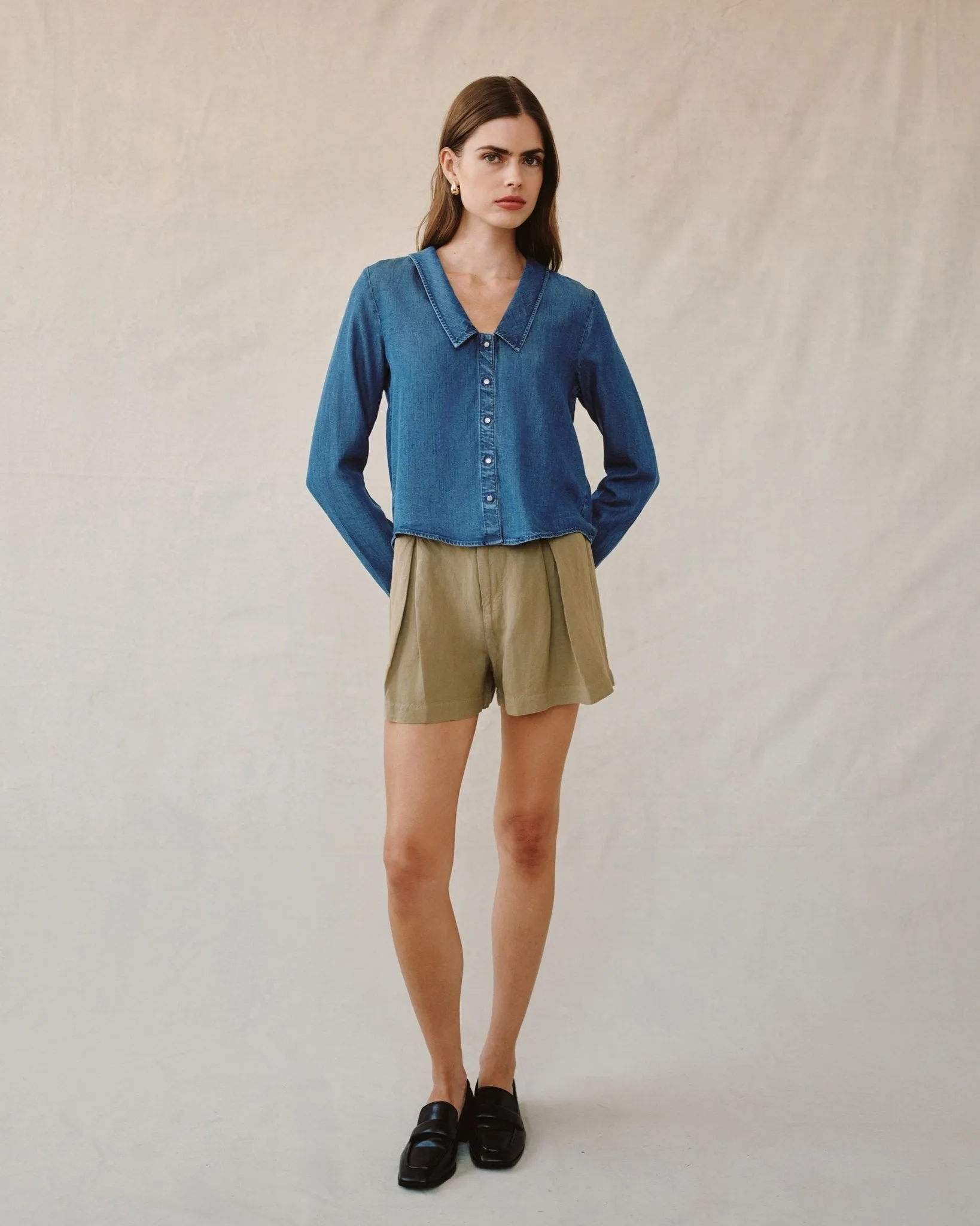 Oversized Collar Shirt - Moonlit Wash sold by Bella Dahl product image thumbnail 2