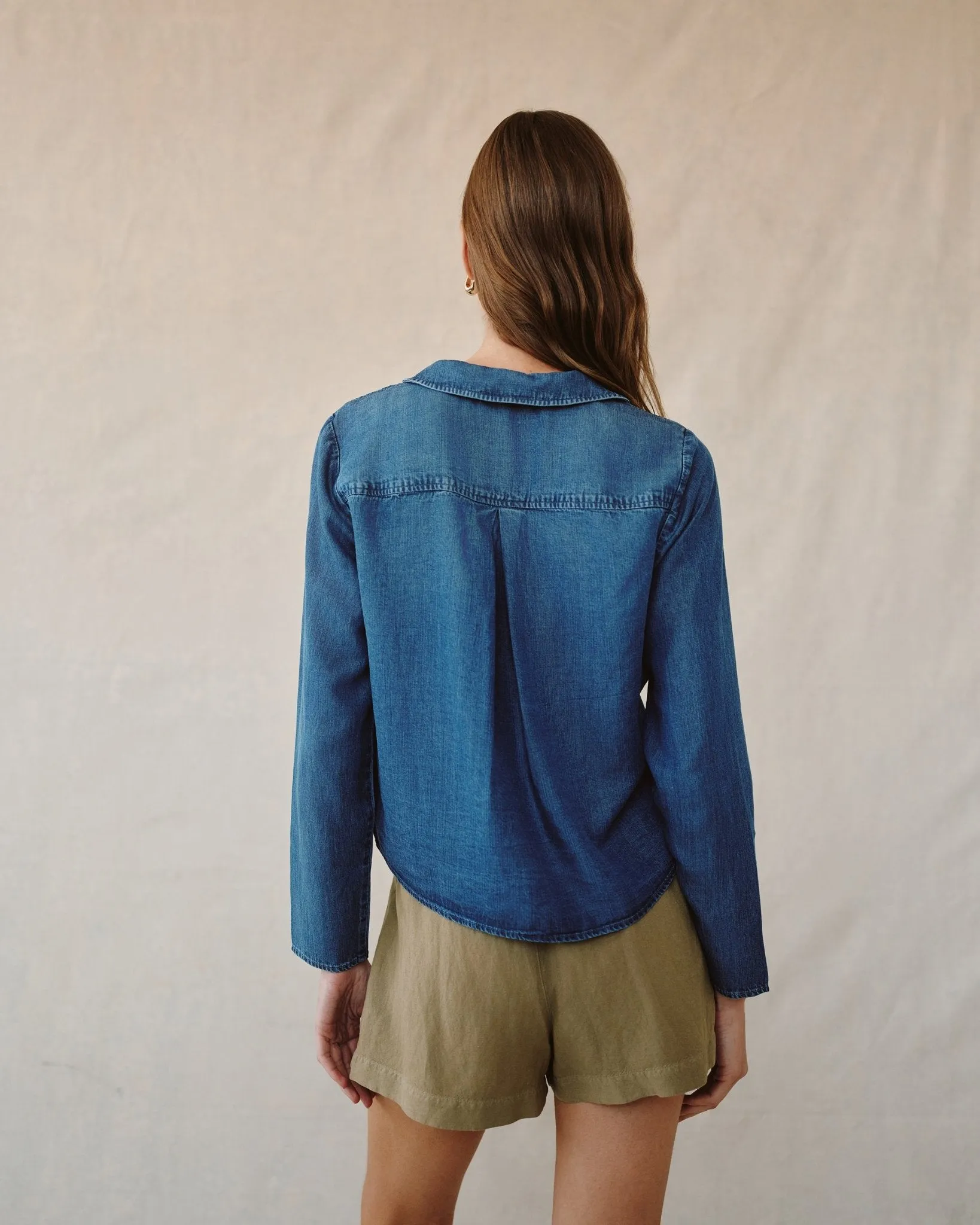 Oversized Collar Shirt - Moonlit Wash sold by Bella Dahl product image thumbnail 5