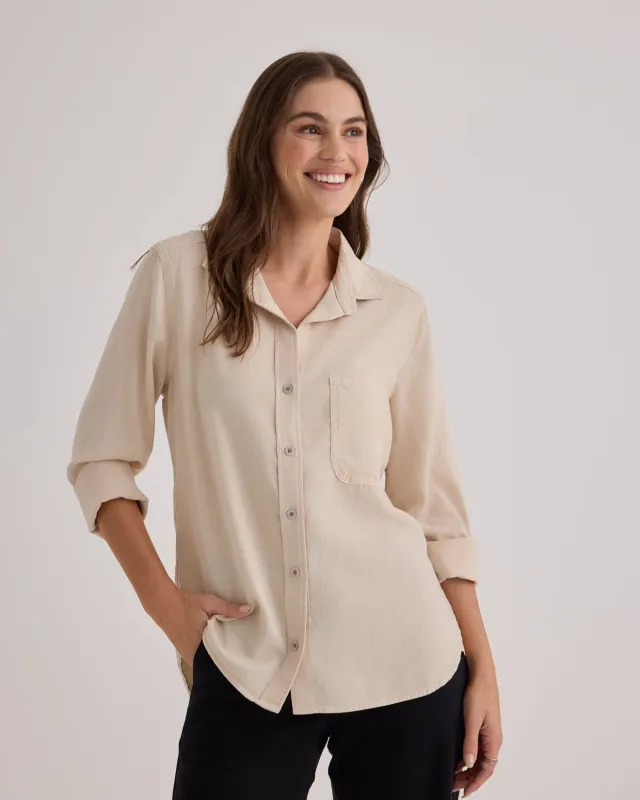 Shirt Tail Button Down - Moon Stone sold by Bella Dahl
