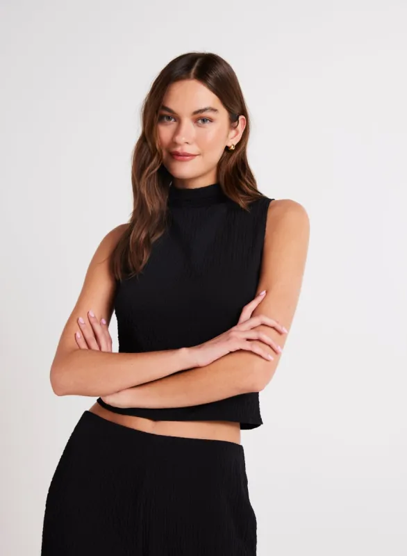 Mock Neck Top - Black sold by Bella Dahl