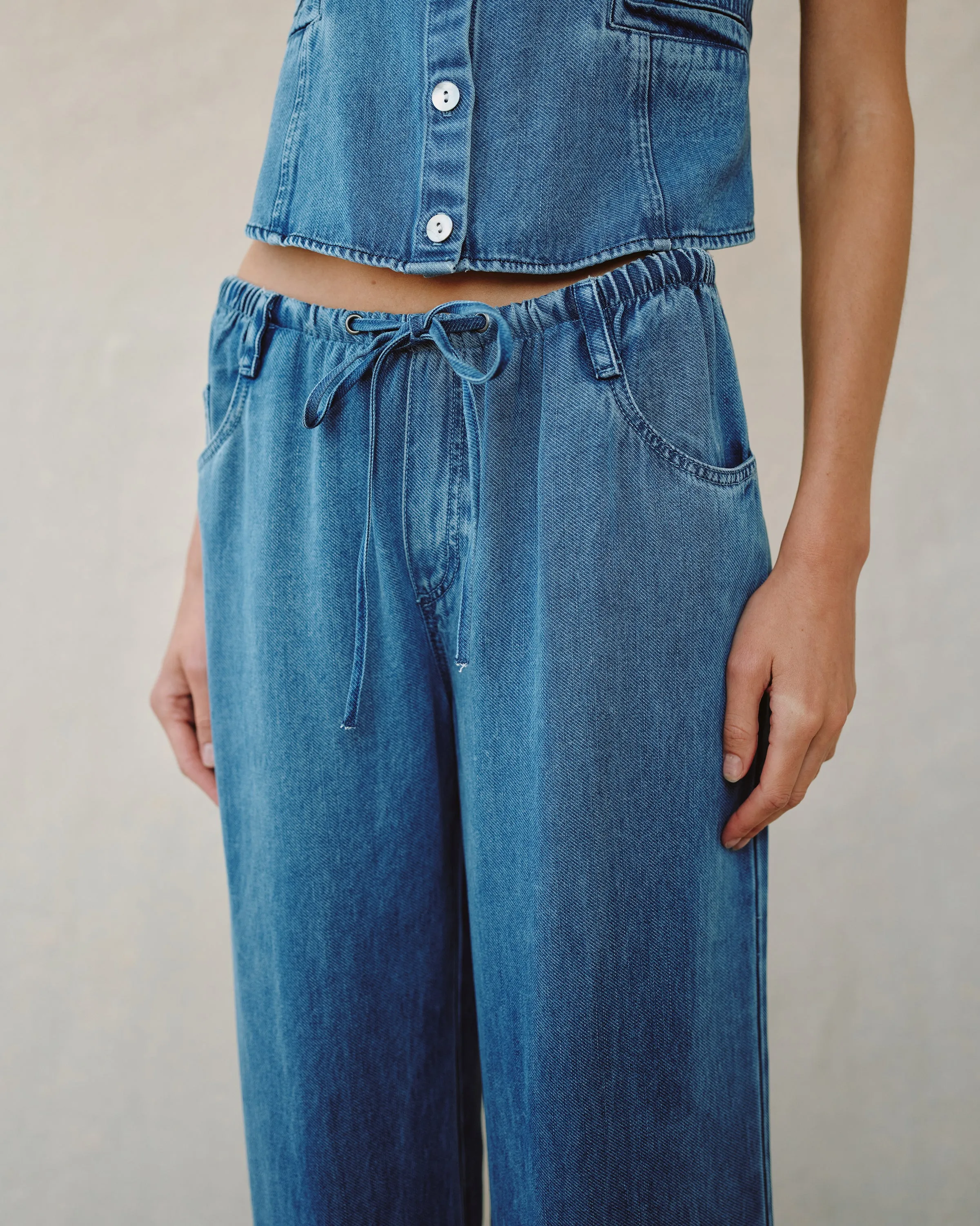 Drawstring Jean - Medium Vintage Wash sold by Bella Dahl product image thumbnail 4