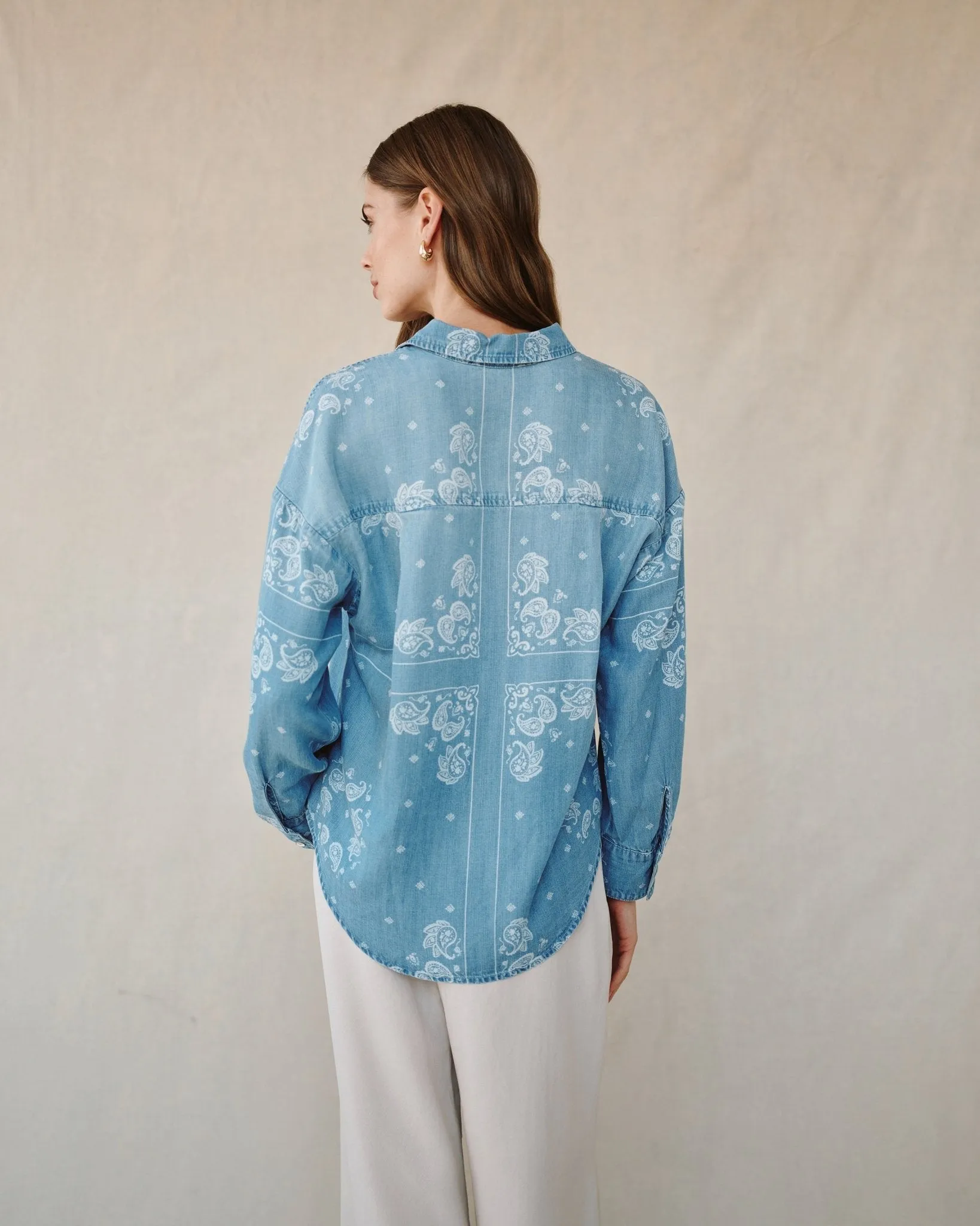 Boyfriend Button Down- Bandana Wash sold by Bella Dahl product image thumbnail 5