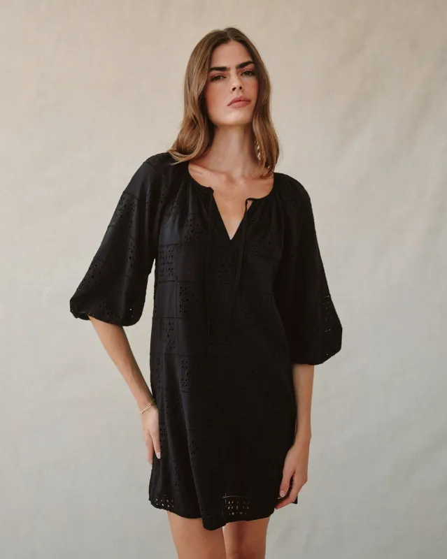 Pullover Puff Sleeve Dress - Black sold by Bella Dahl