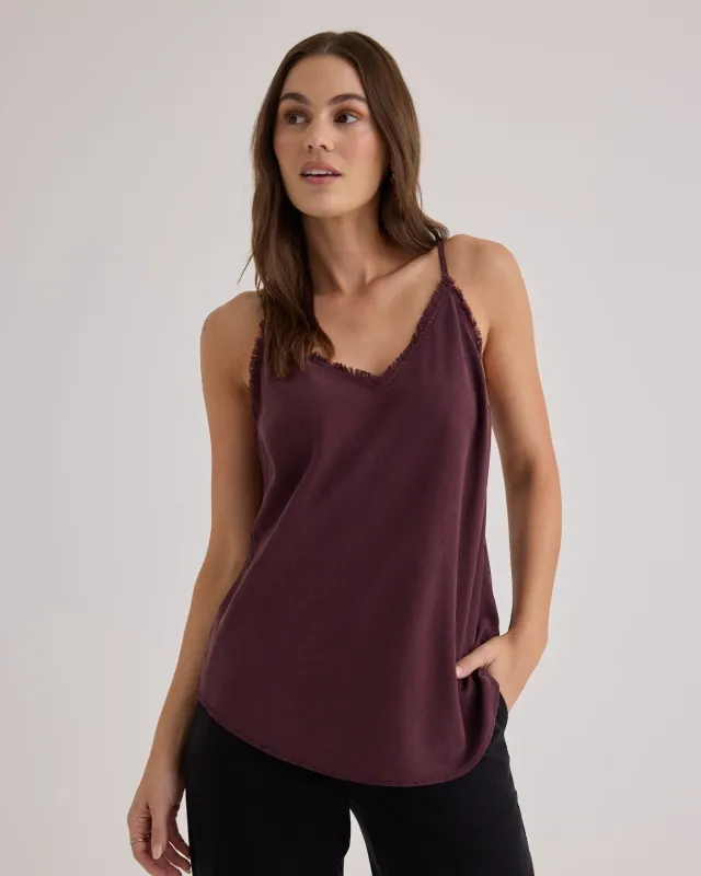 Frayed Cami - Pinot Noir sold by Bella Dahl