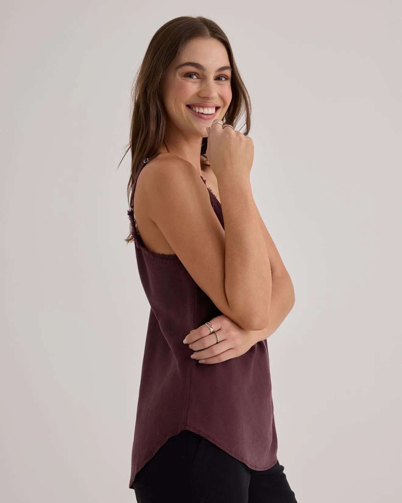 Frayed Cami - Pinot Noir sold by Bella Dahl product image thumbnail 2