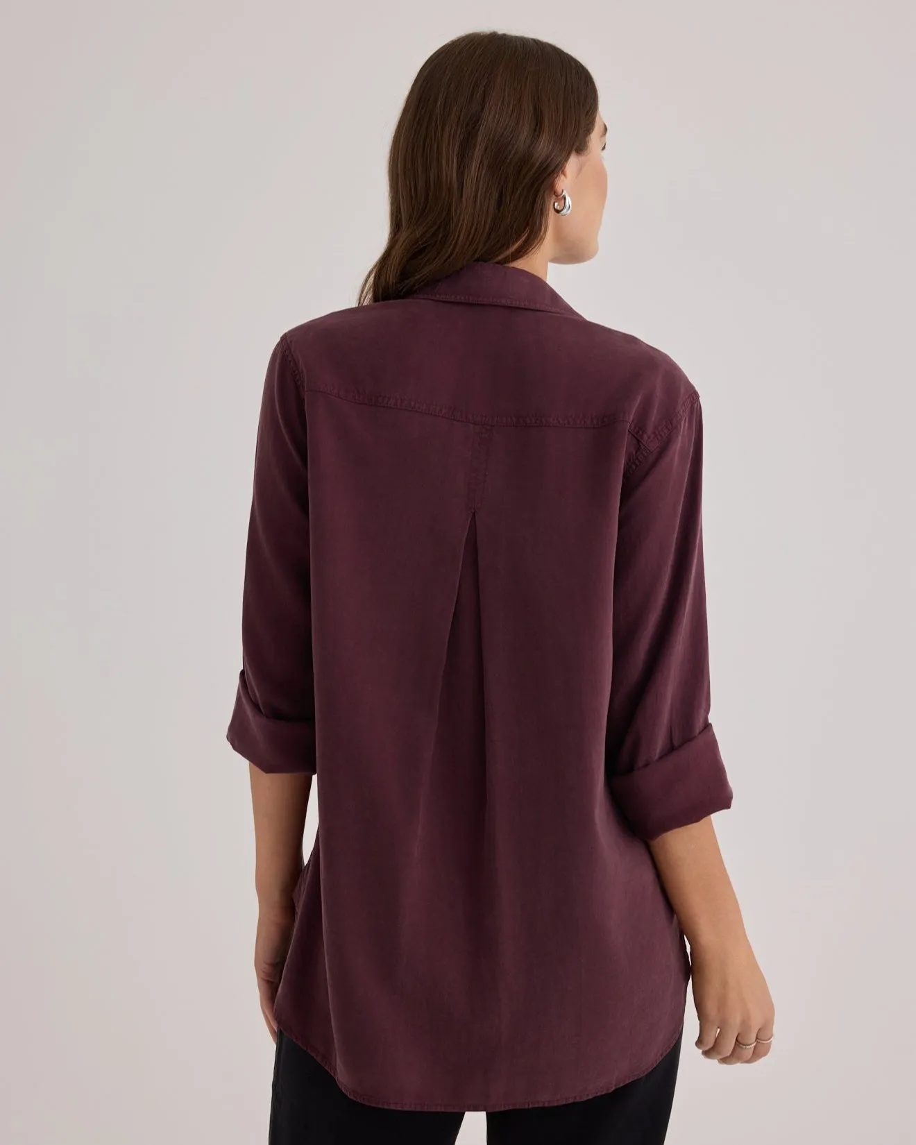 Shirt Tail Button Down - Pinot Noir sold by Bella Dahl product image thumbnail 5