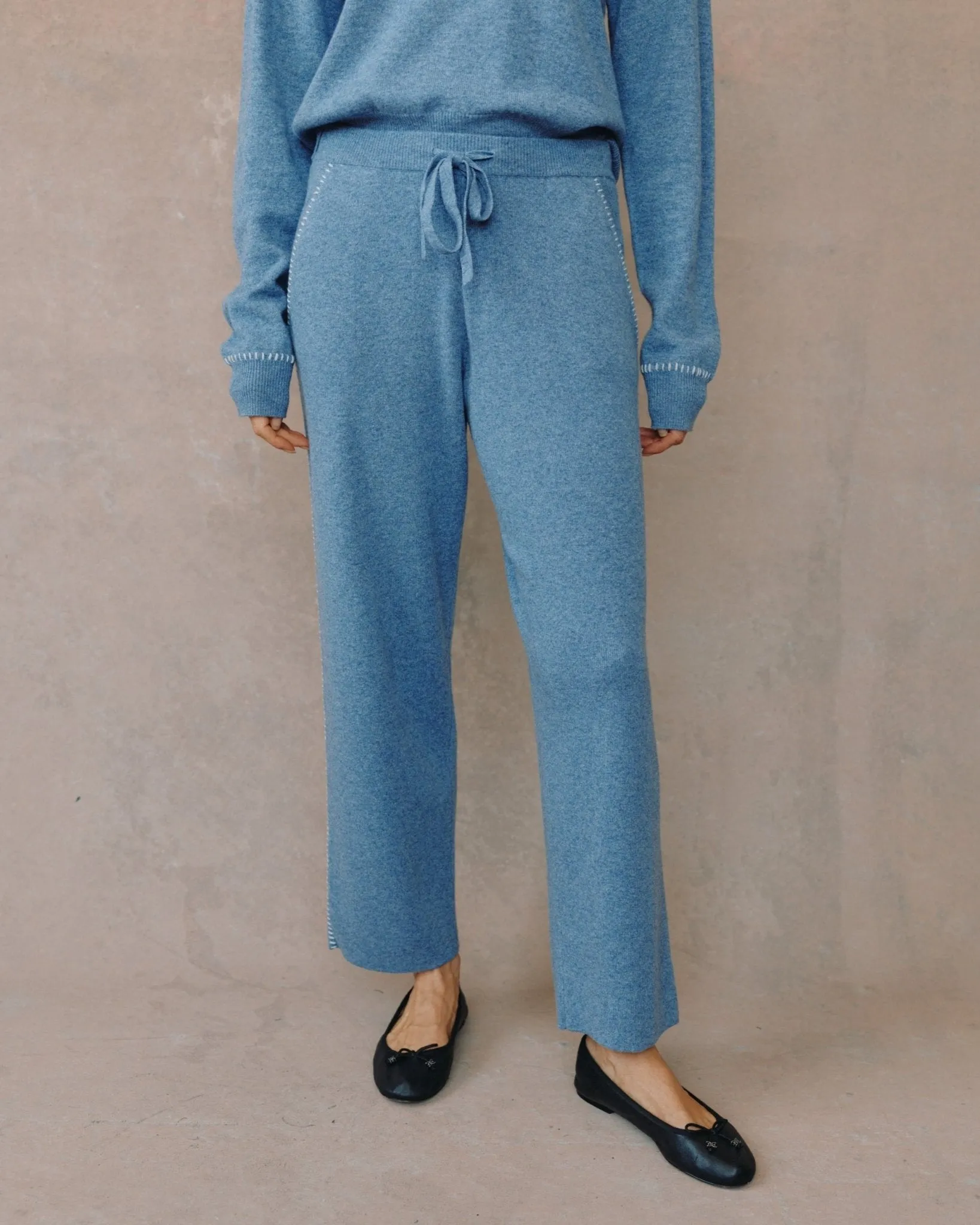 Whip Stitch Straight Leg Pant - Heather Blue sold by Bella Dahl product image thumbnail 2