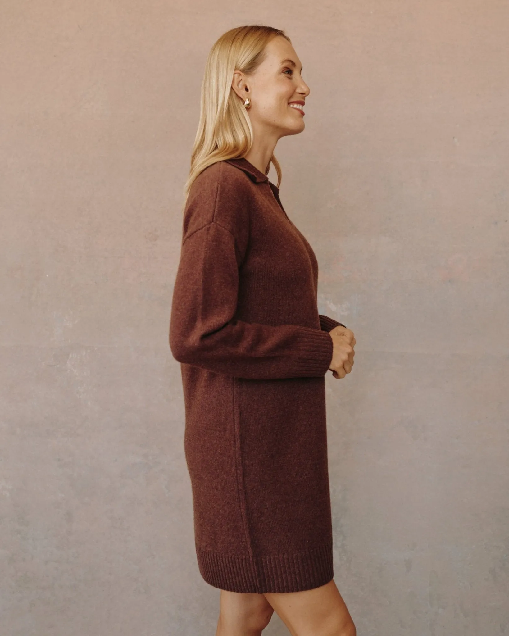 Collared Pullover Sweater Dress - Red Oak sold by Bella Dahl product image thumbnail 4
