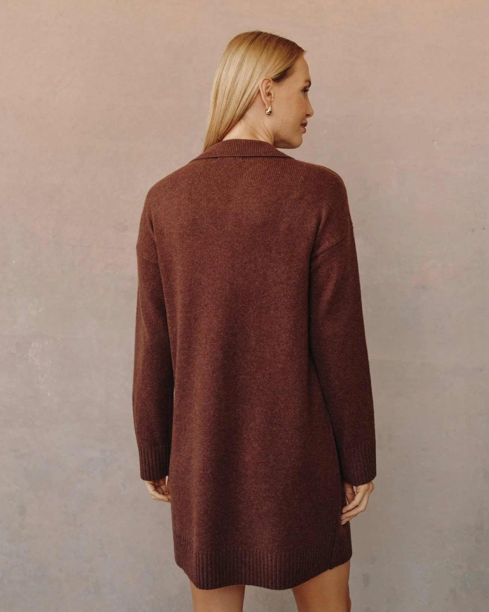 Collared Pullover Sweater Dress - Red Oak sold by Bella Dahl product image thumbnail 5