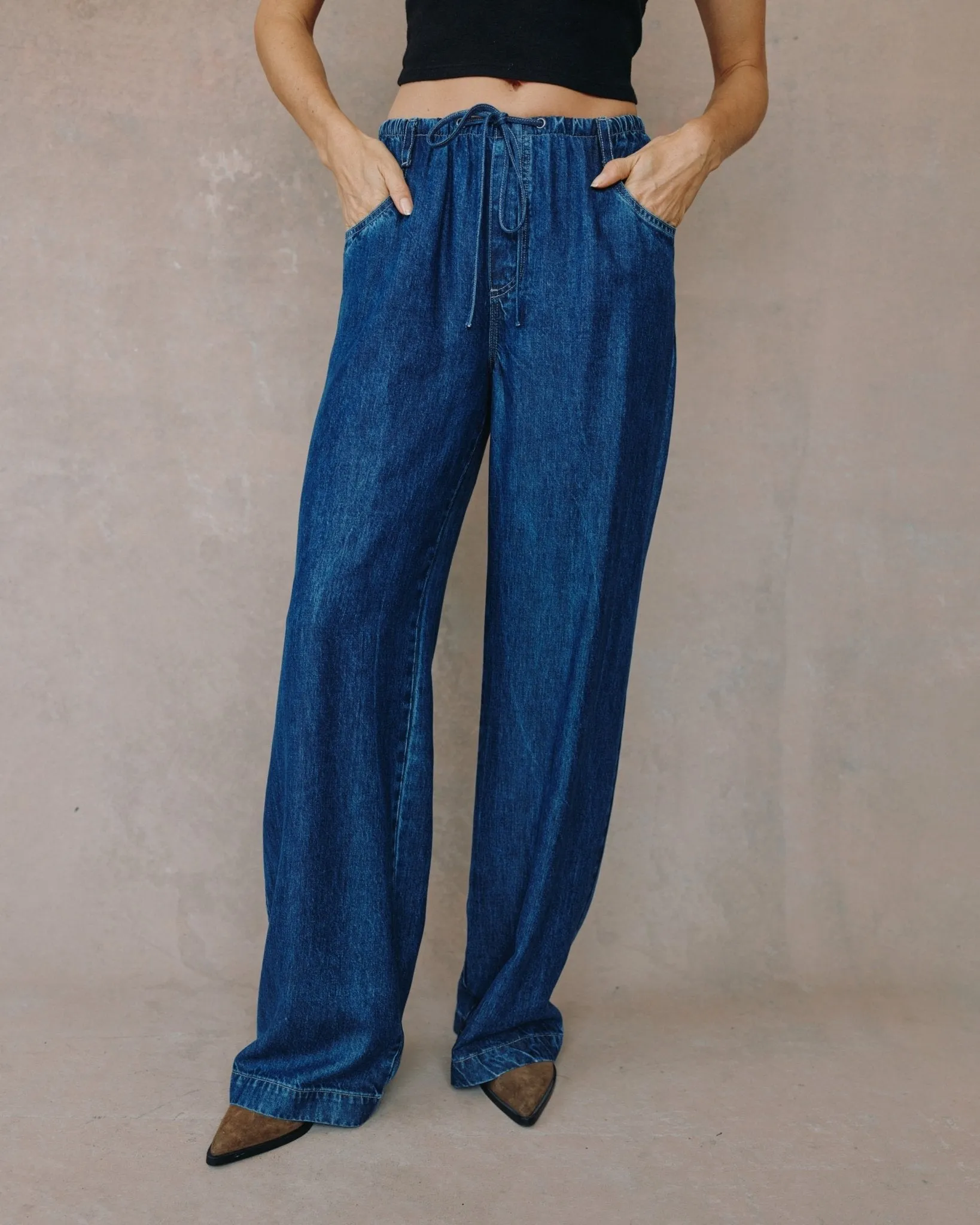 Drawstring Jean - Deep Blue Rinse sold by Bella Dahl product image thumbnail 2