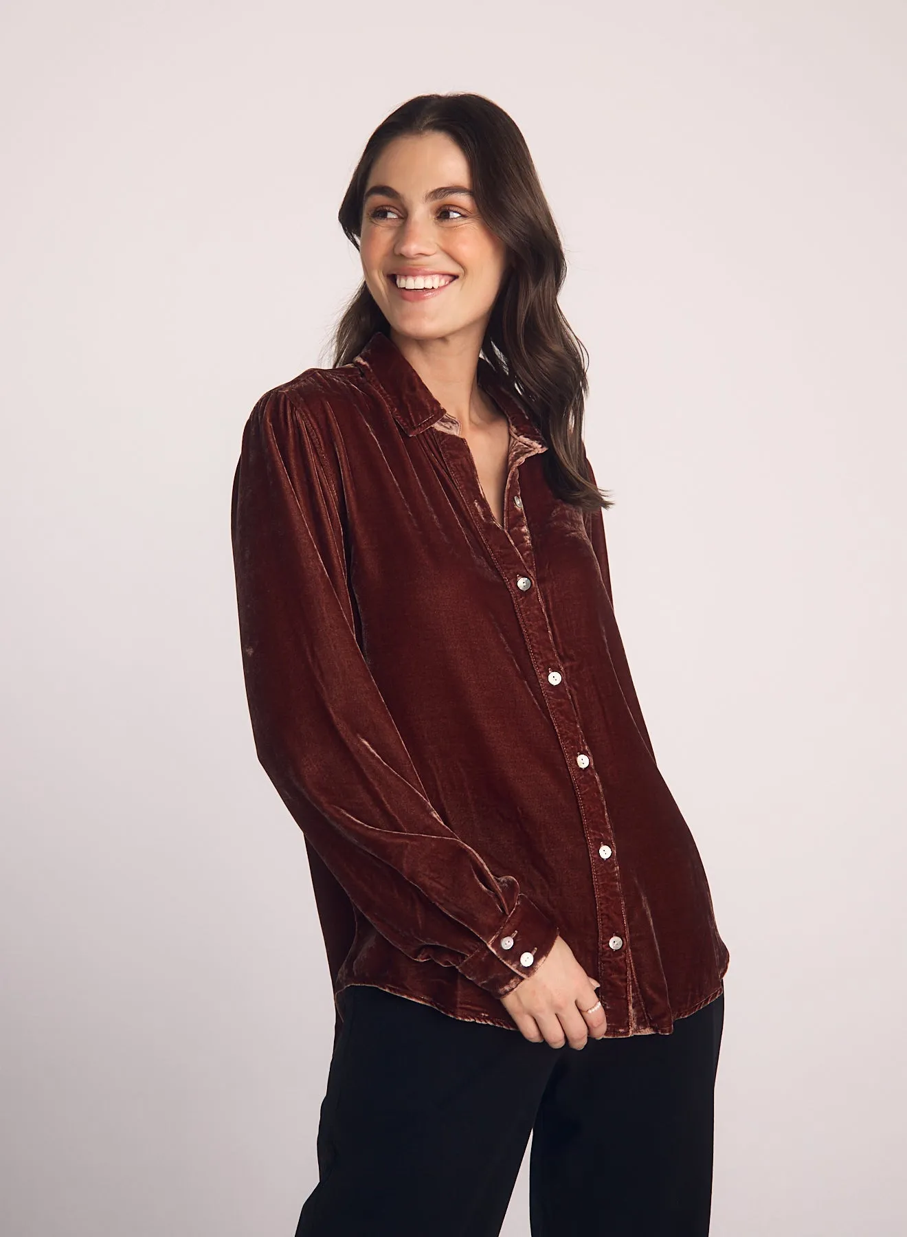 Long Sleeve Classic Shirt - Amber Honey sold by Bella Dahl product image thumbnail 2