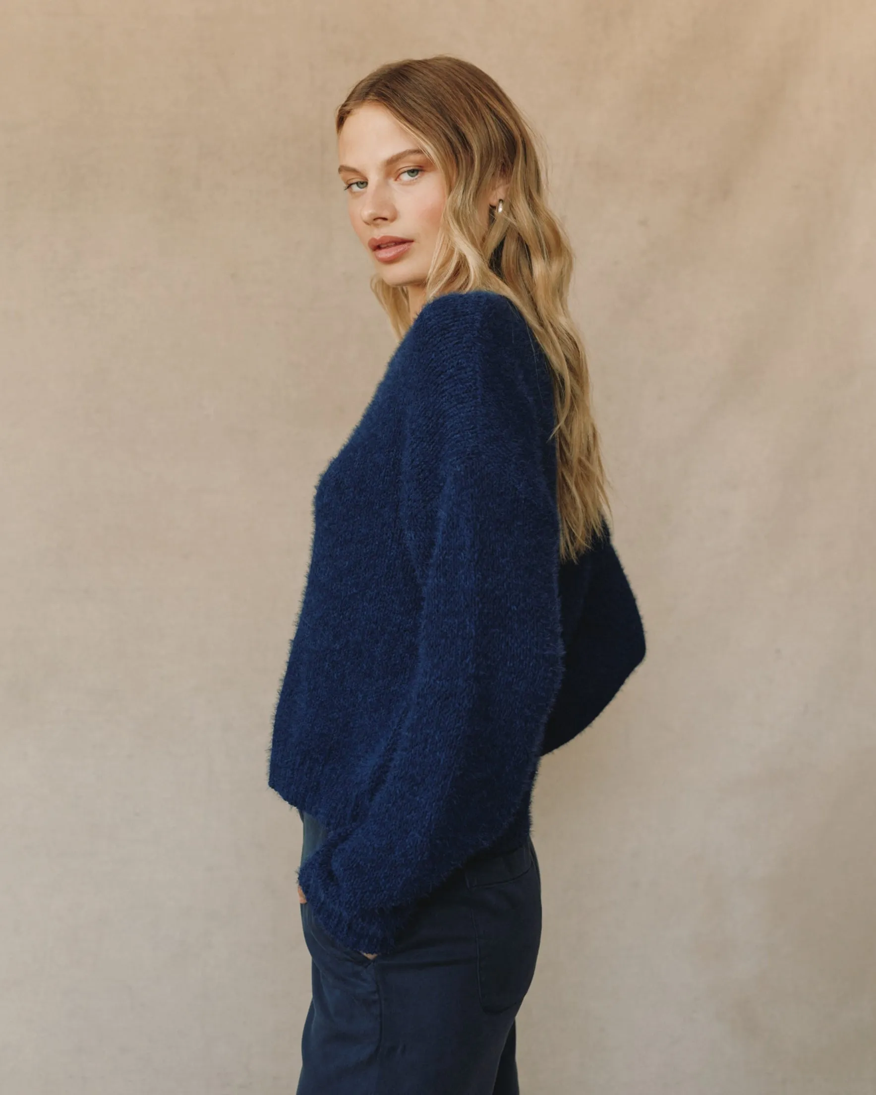 Drop Shoulder Sweater - Eclipse Blue sold by Bella Dahl product image thumbnail 3