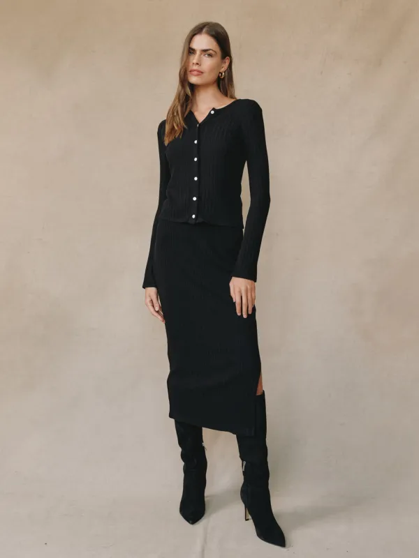 Long Sleeve Cardigan - Black sold by Bella Dahl