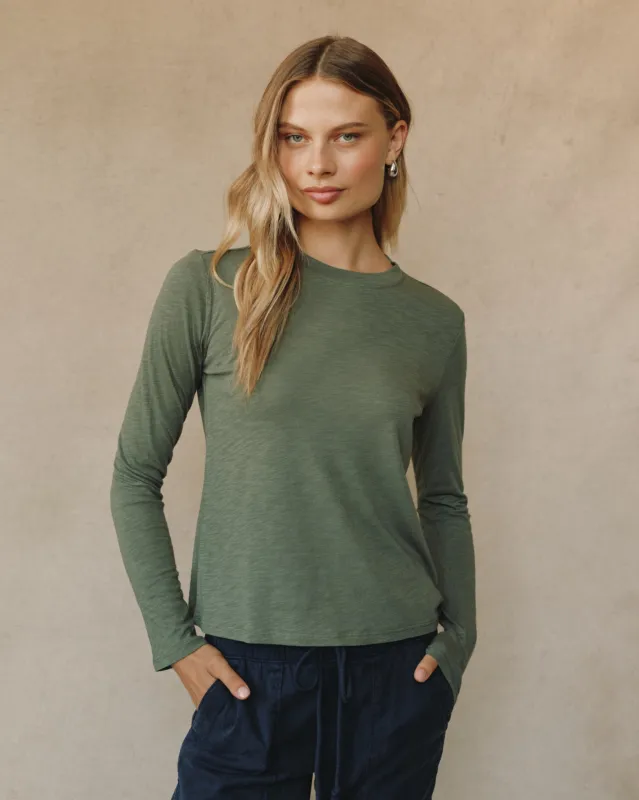 Long Sleeve Crew Tee - Fernwood made by Bella Dahl