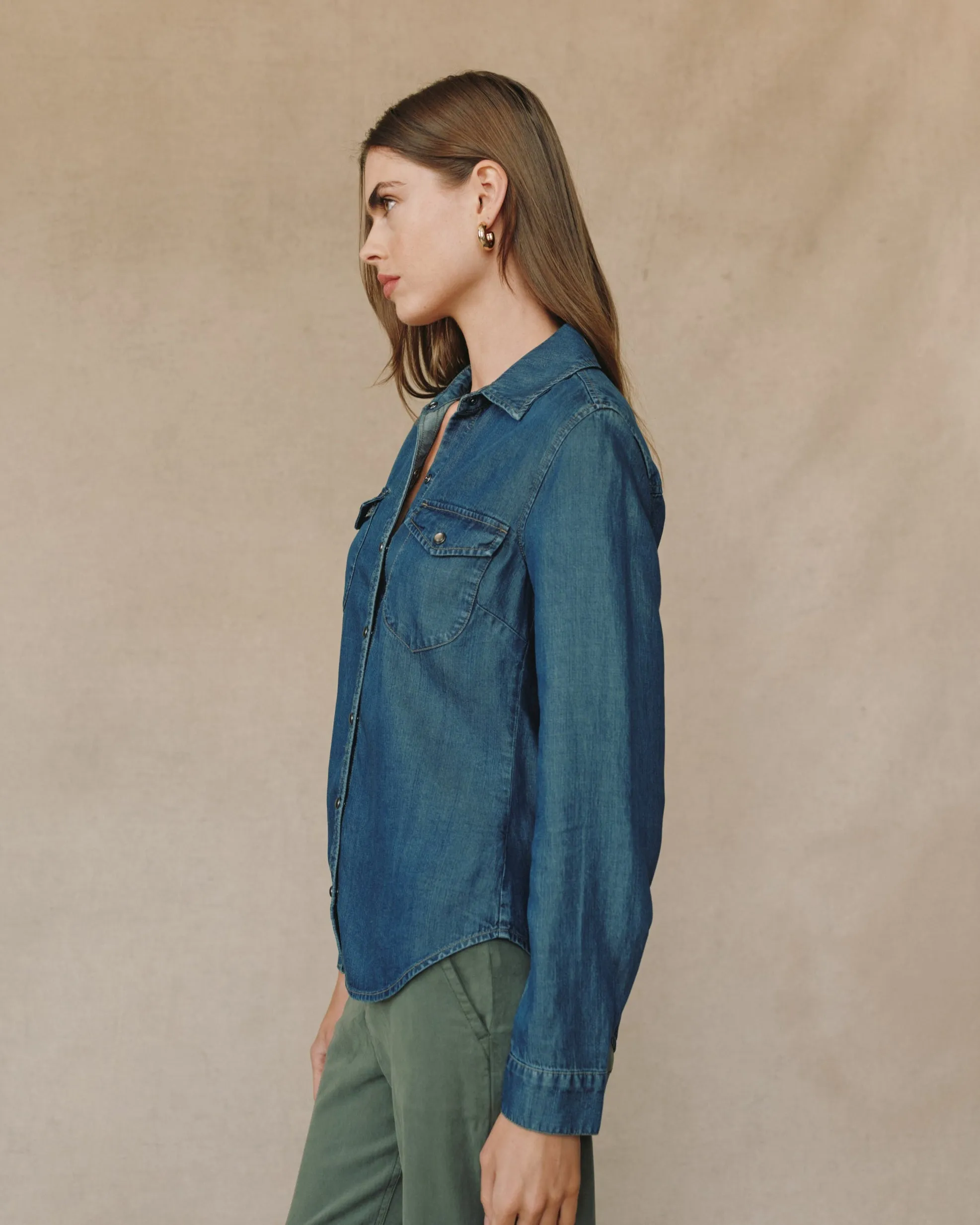 Western Shirt - Twilight Rinse Wash sold by Bella Dahl product image thumbnail 3