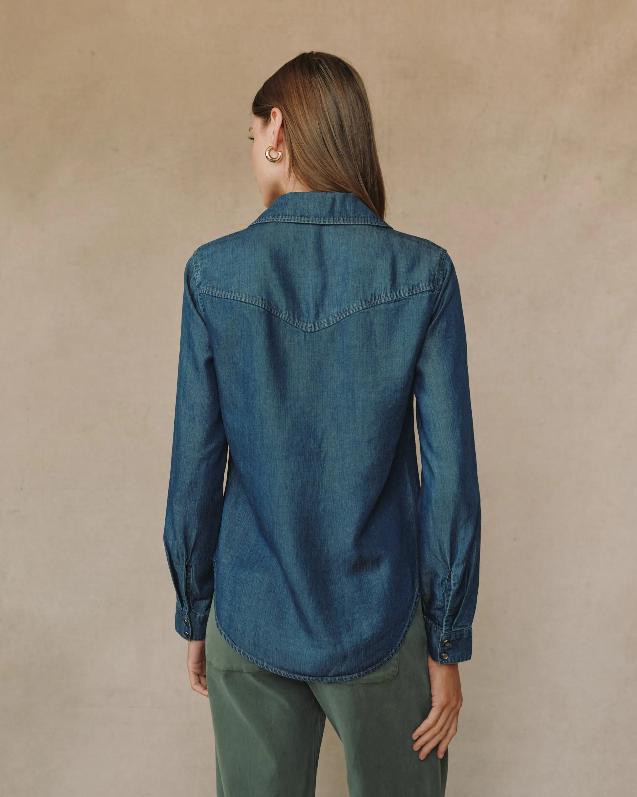 Western Shirt - Twilight Rinse Wash sold by Bella Dahl product image thumbnail 4