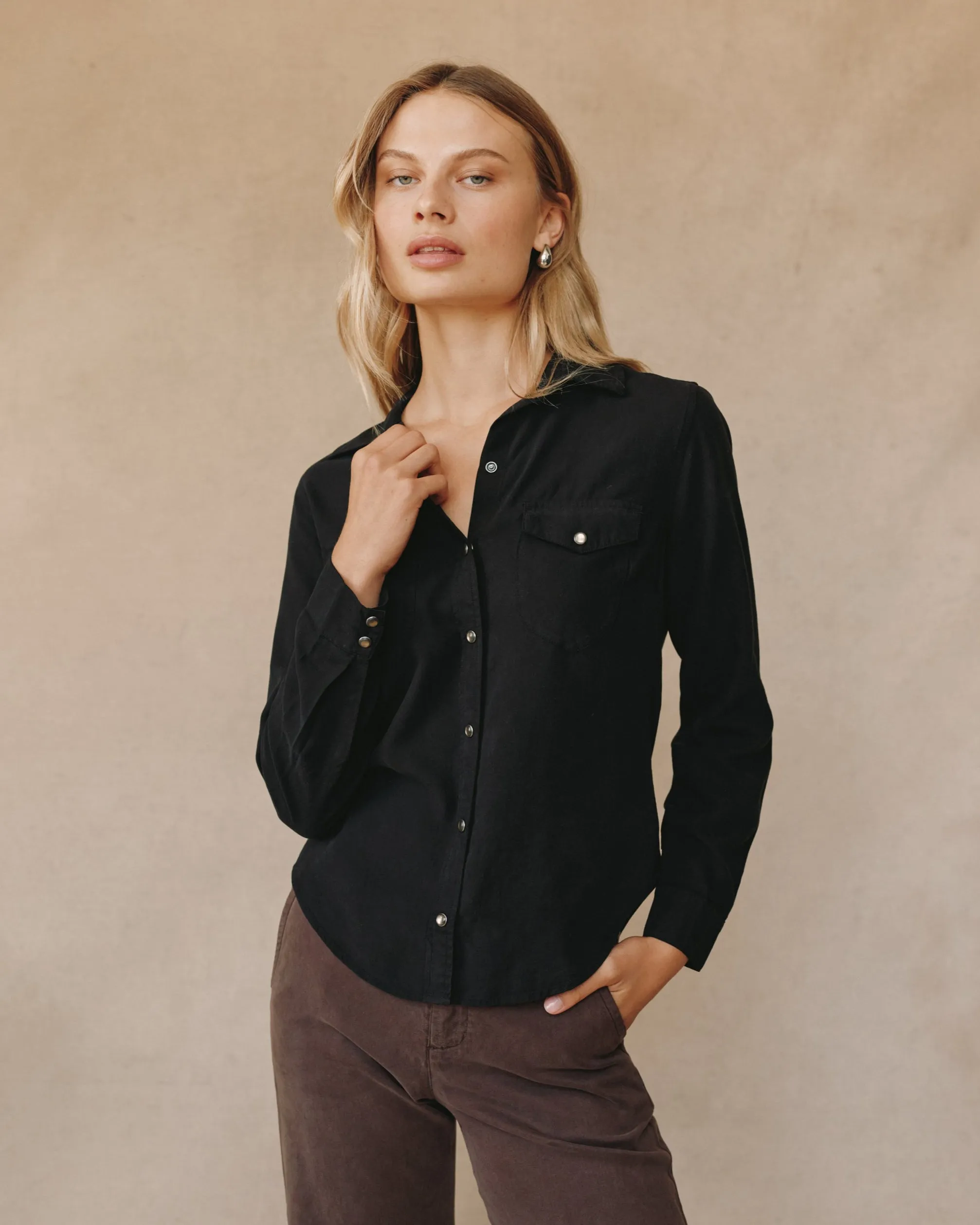 Western Shirt - Vintage Black sold by Bella Dahl product image thumbnail 2